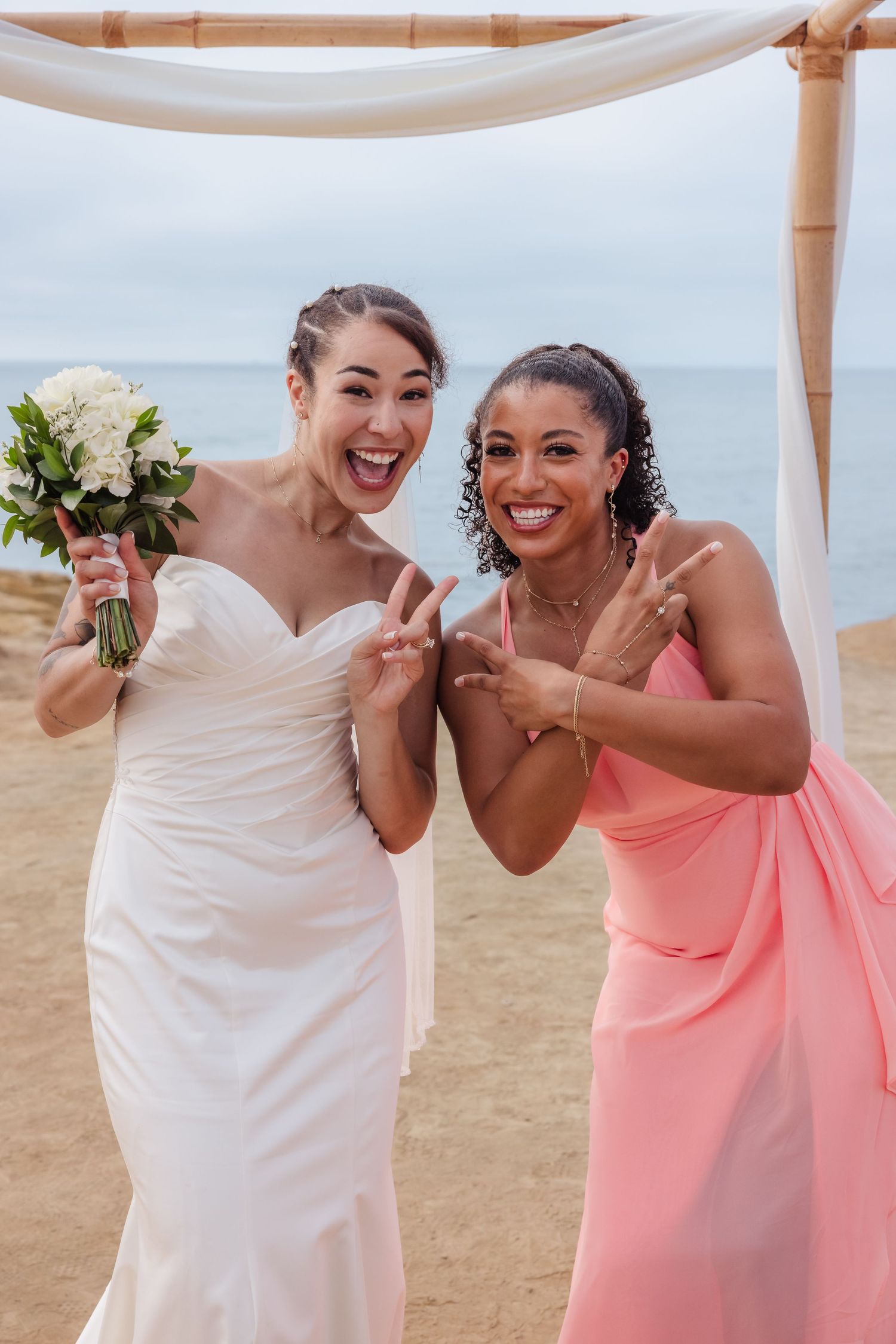 San Diego Sunset Cliffs wedding photography by Jenny Thai Photography -  biracial mixed couple