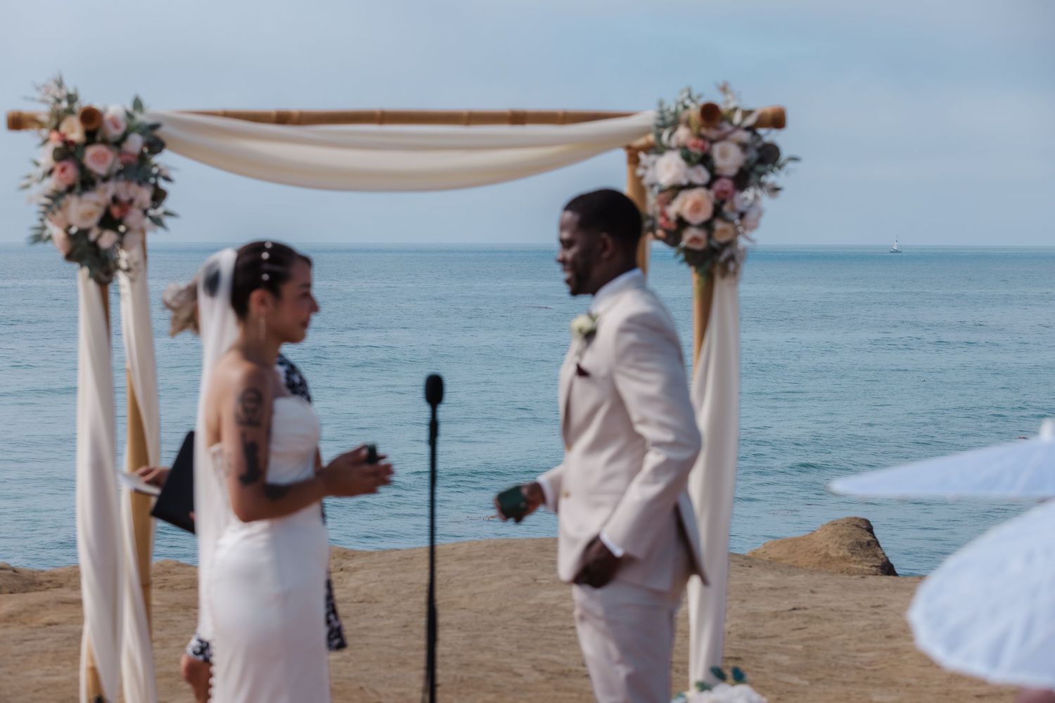 San Diego Sunset Cliffs wedding photography by Jenny Thai Photography -  biracial mixed couple