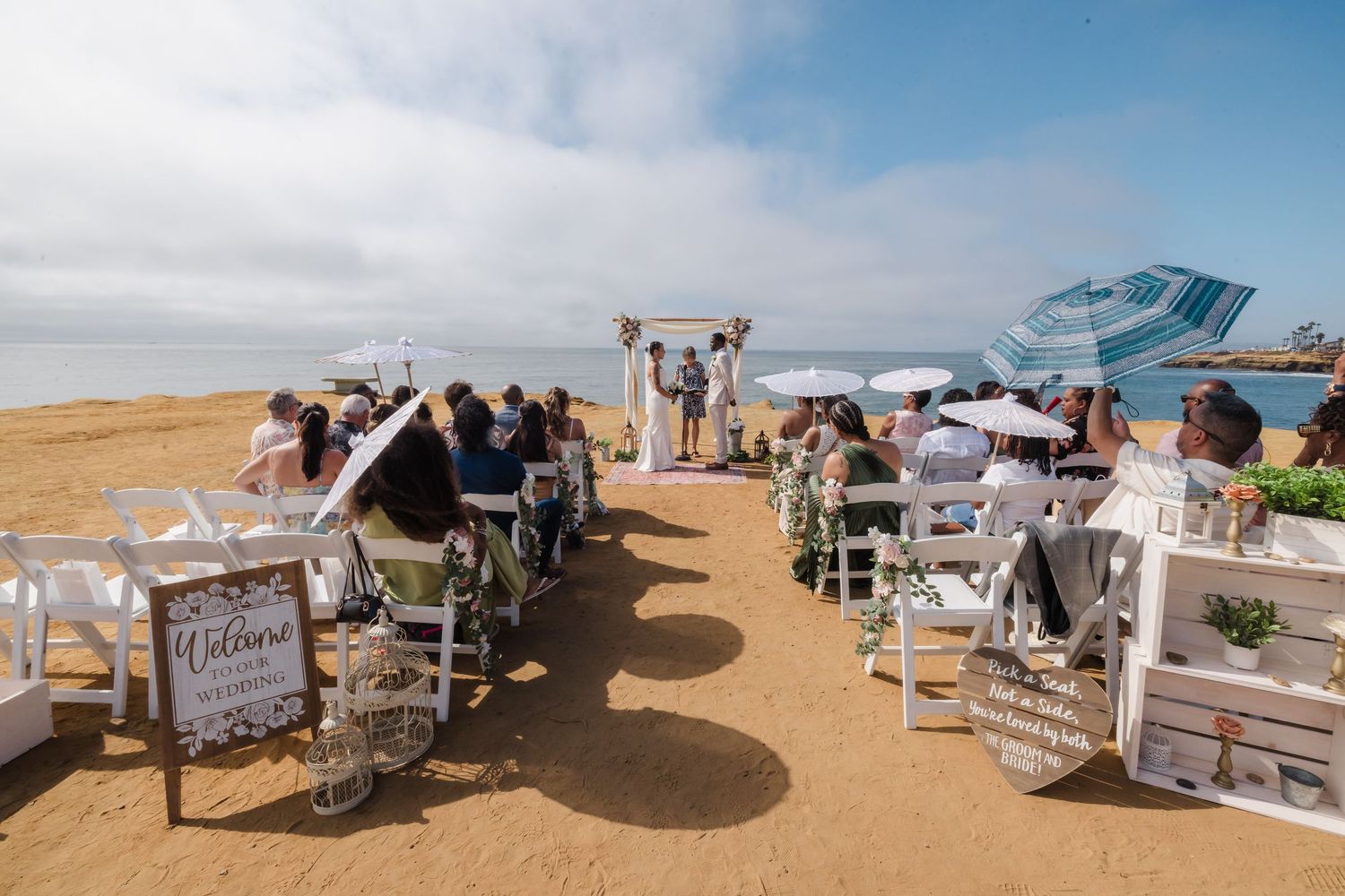 San Diego Sunset Cliffs wedding photography by Jenny Thai Photography -  biracial mixed couple