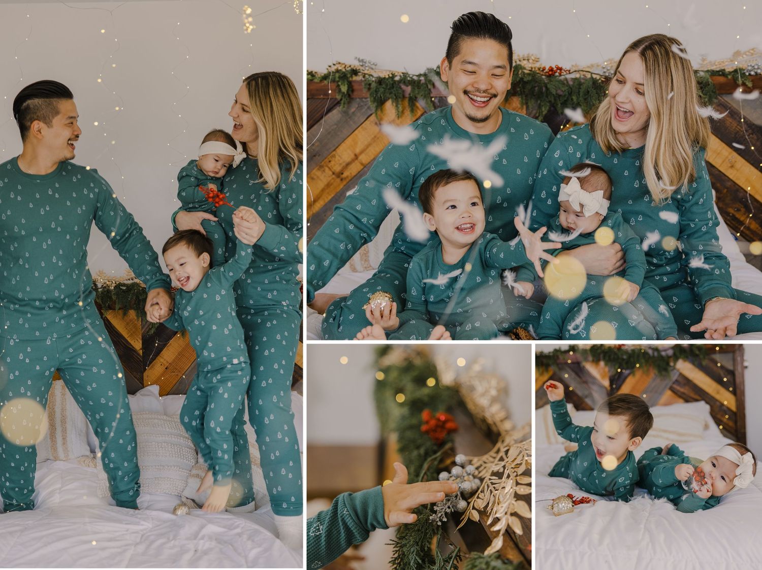 San Diego Holiday Mini Session Photographer - Christmas in bed