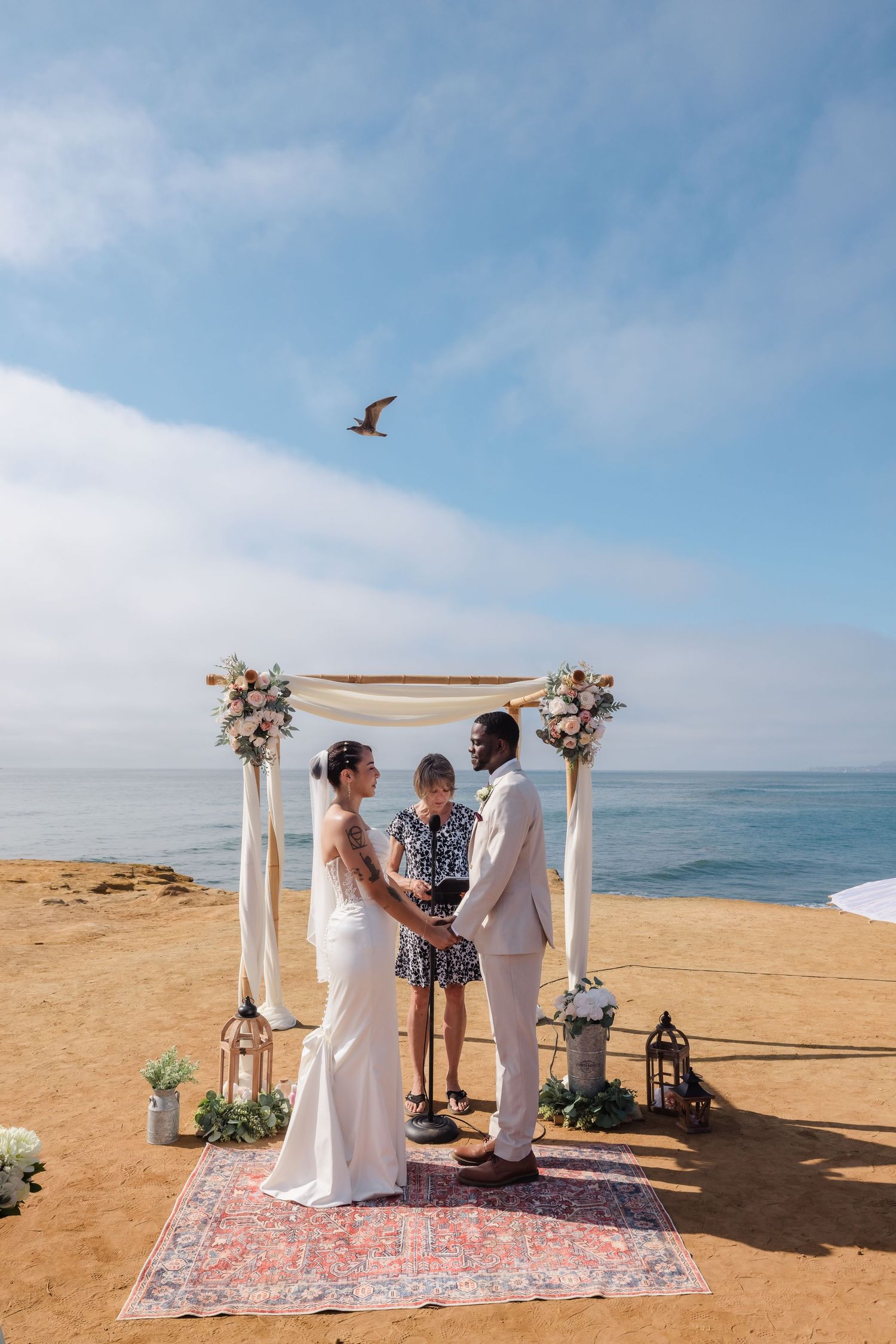 San Diego Sunset Cliffs wedding photography by Jenny Thai Photography -  biracial mixed couple