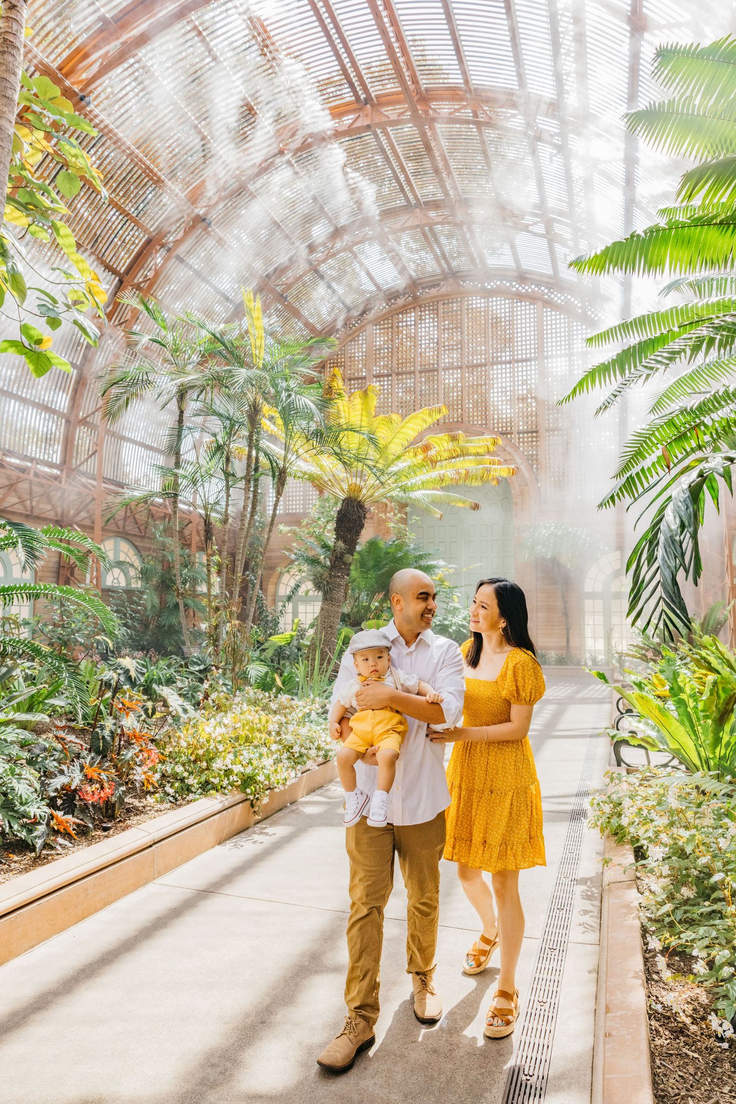 San Diego Botanical Building Family Photos by Jenny Thai Photography offering fall and Holiday mini sessions