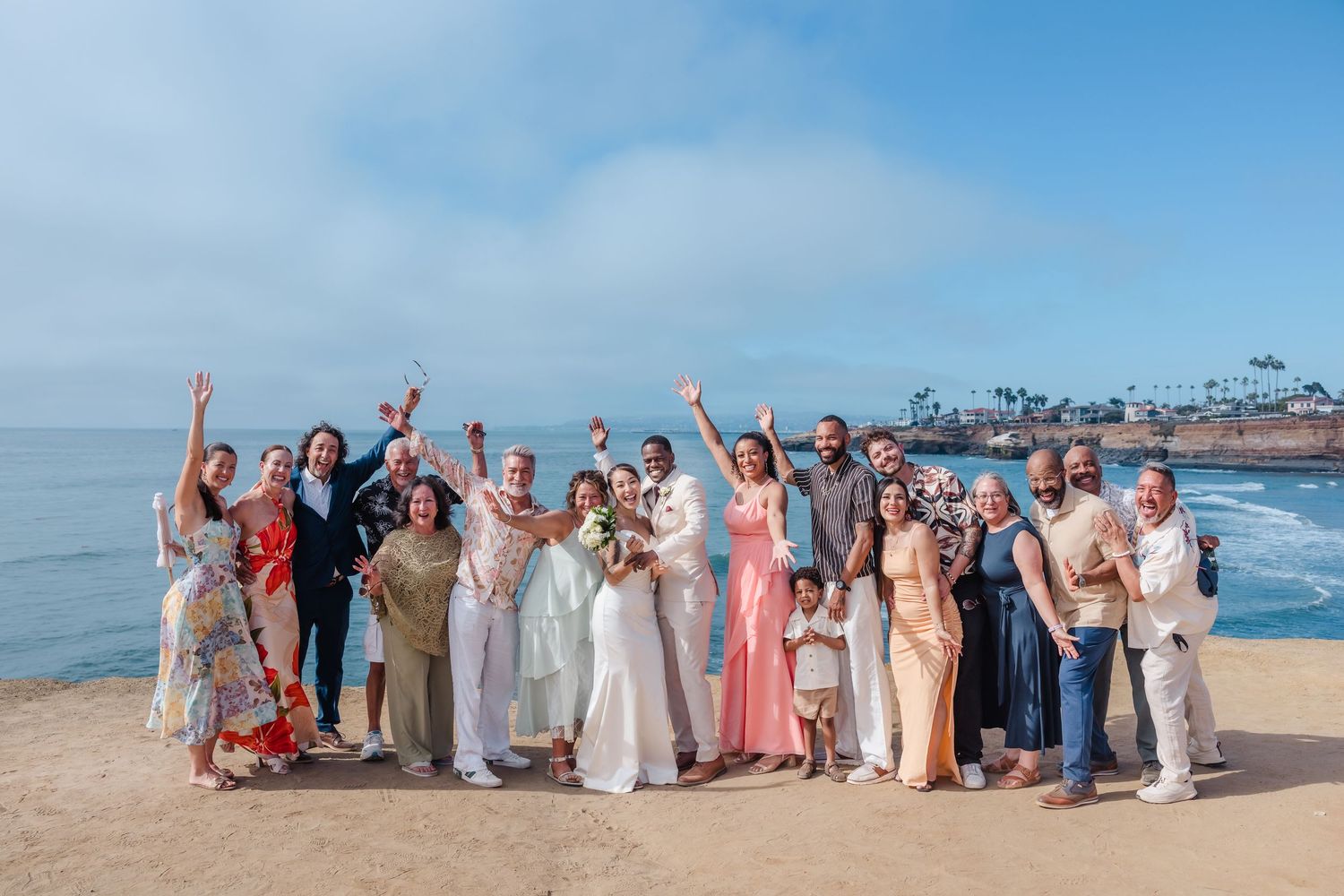 San Diego Sunset Cliffs wedding photography by Jenny Thai Photography -  biracial mixed couple