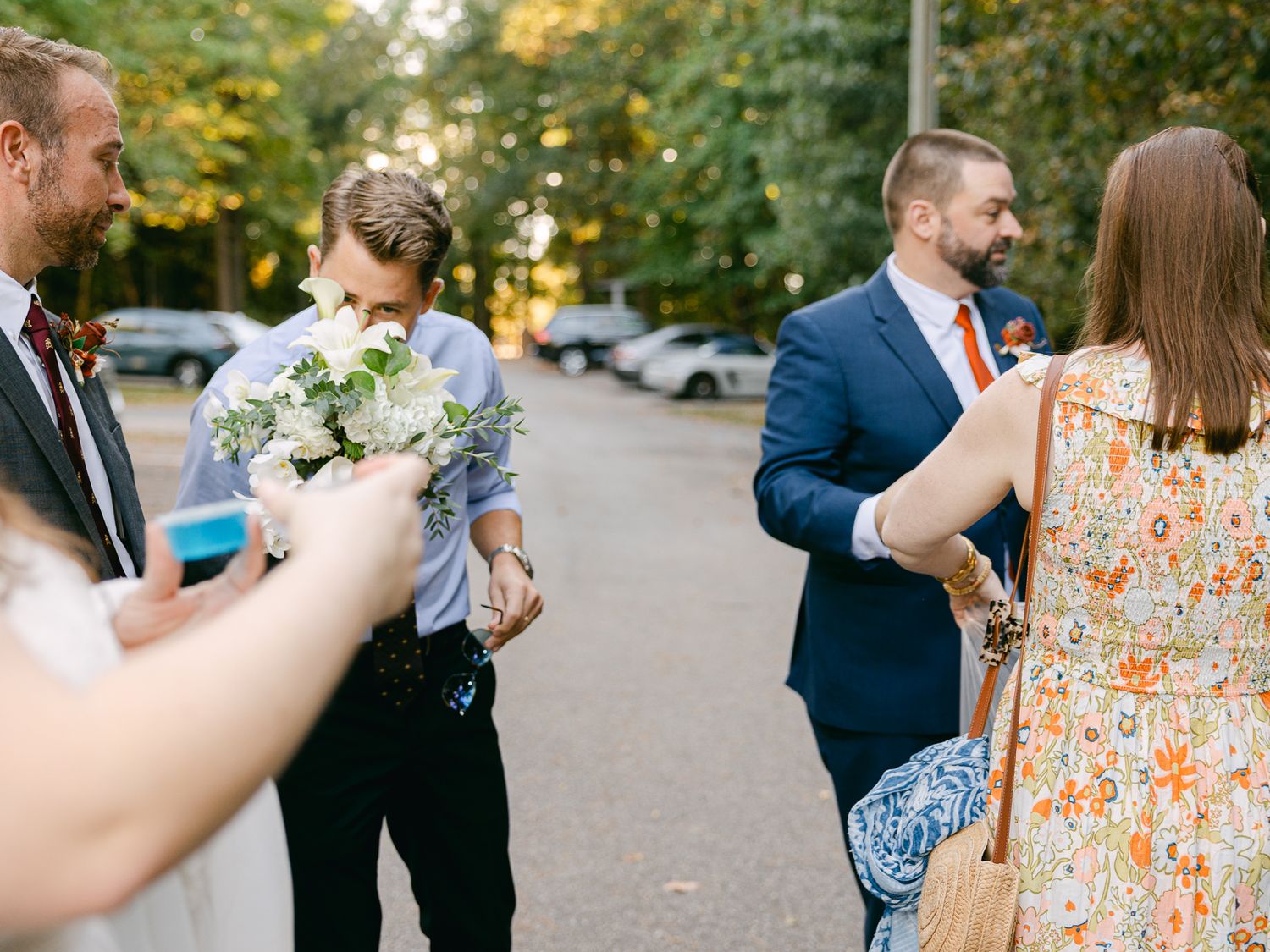 Candid Golden Hour Portraits, romantic fall wedding in Raleigh at Durant Nature Preserve, captured by Asheville photographer Kalli Hicks.