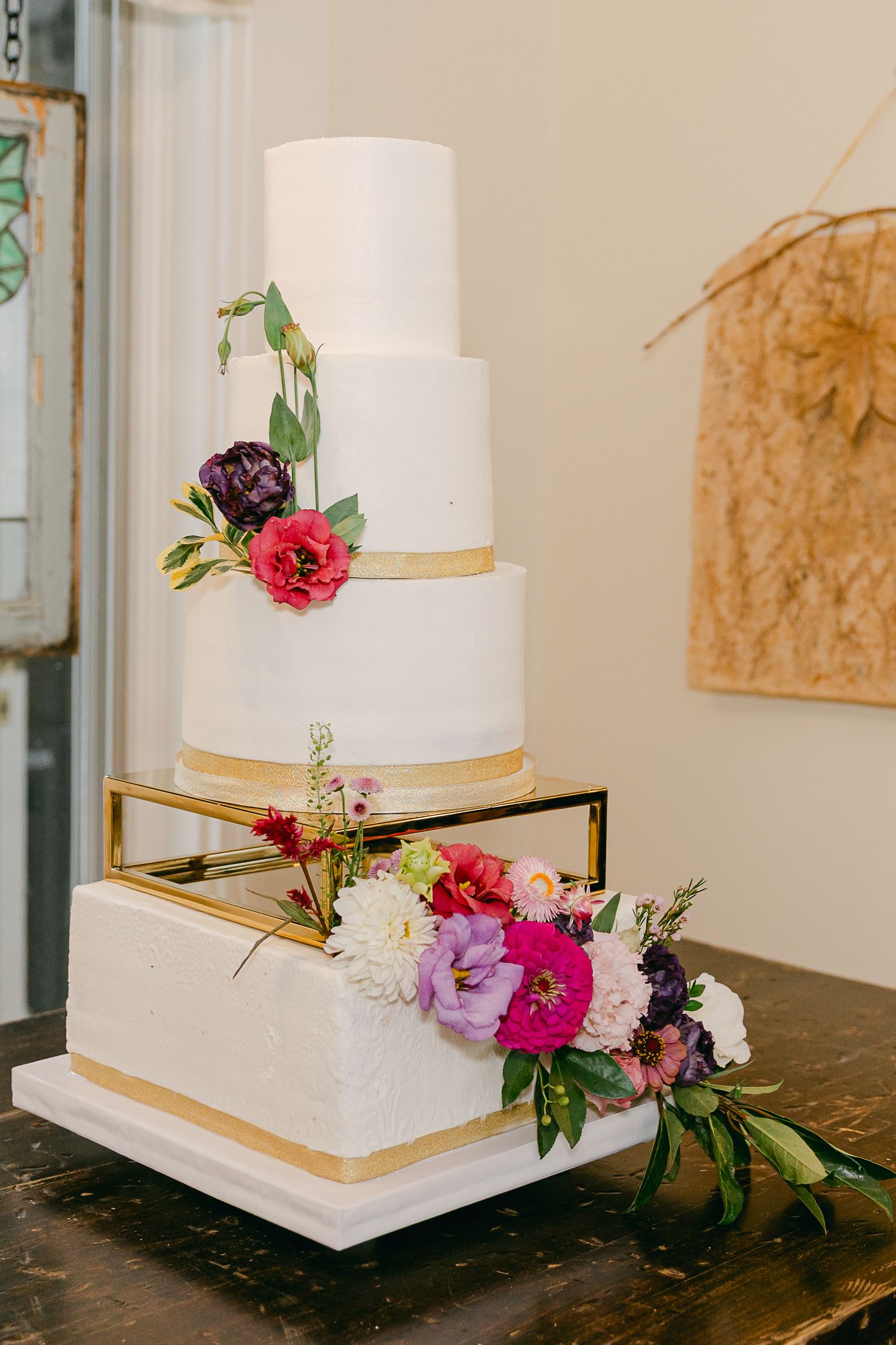 Explore this southeast luxury intimate wedding at Shelton Vineyards, Southeastern US elopement and intimate wedding photographer, cake pic