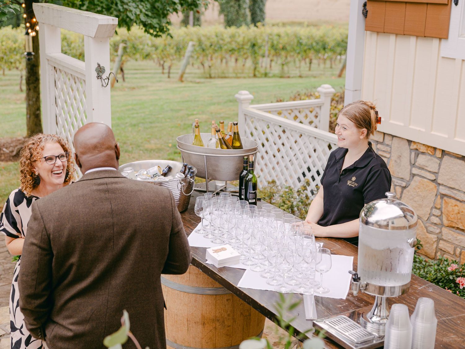 Explore this southeast luxury intimate wedding at Shelton Vineyards, Southeastern US elopement and intimate wedding photographer, cocktails