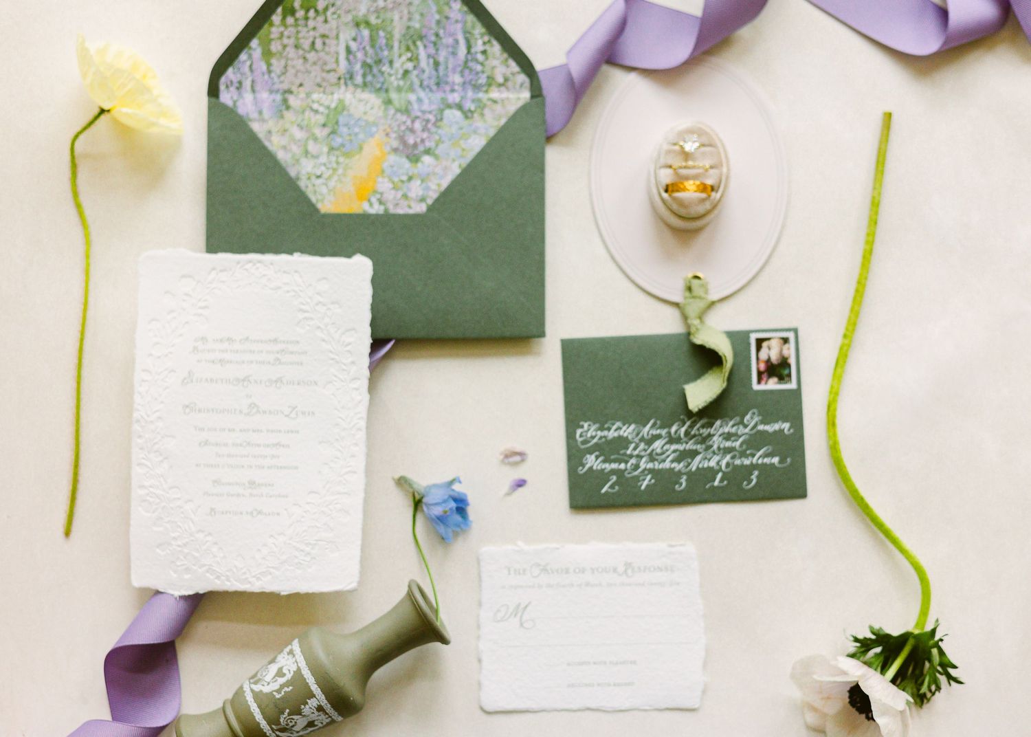 Luxury wedding stationary inspiration for microweddings in north carolina, including wedding planning tips for microweddings in asheville