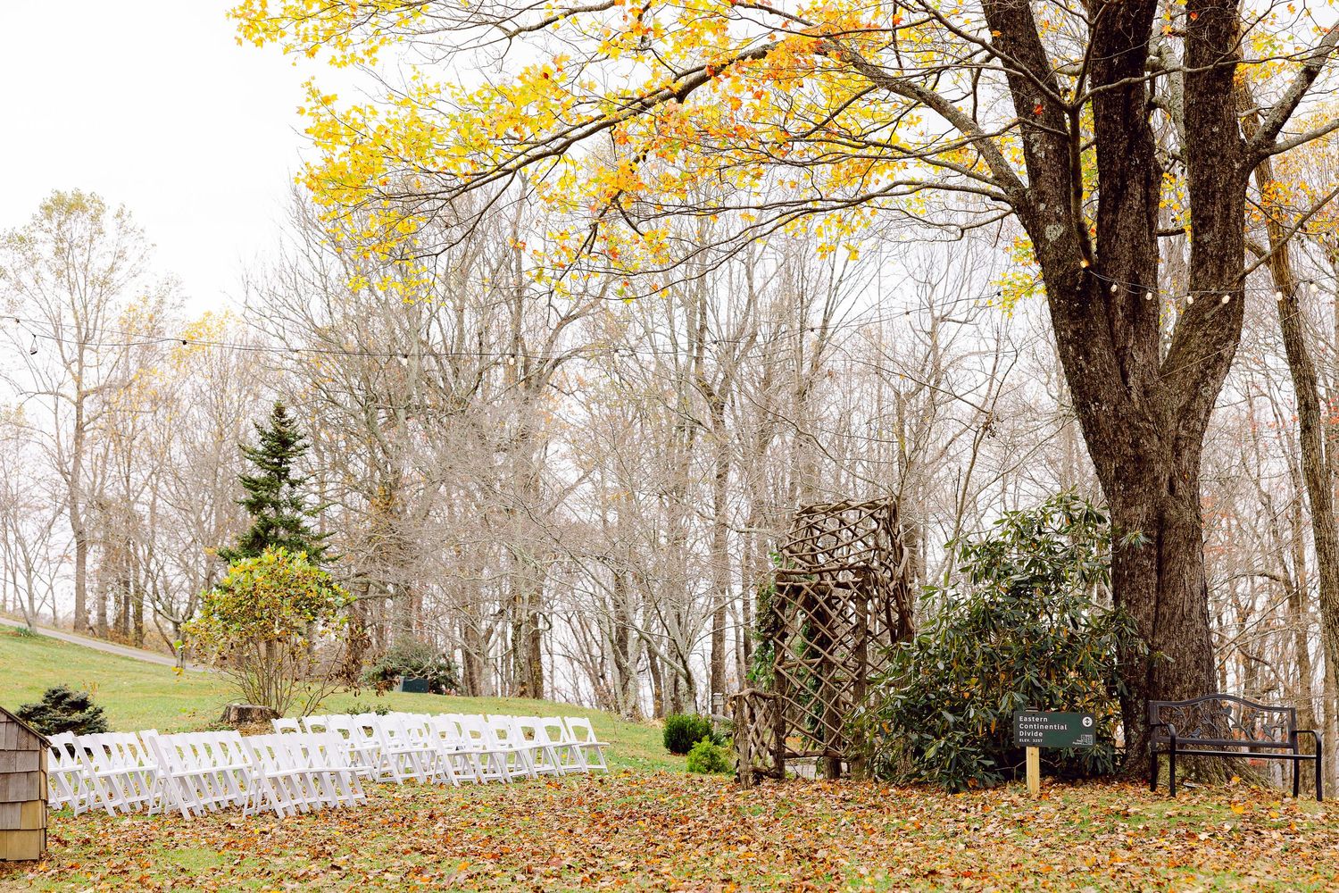 Explore this mountain micro wedding at The Poplars at Bearwallow Mountain, captured by Asheville elopement photographer ceremony space