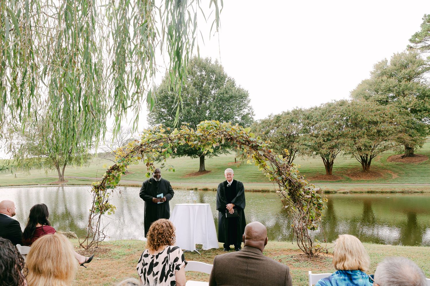 Explore this southeast luxury micro wedding at Shelton Vineyards, Southeastern US elopement and intimate wedding photographer, ceremony