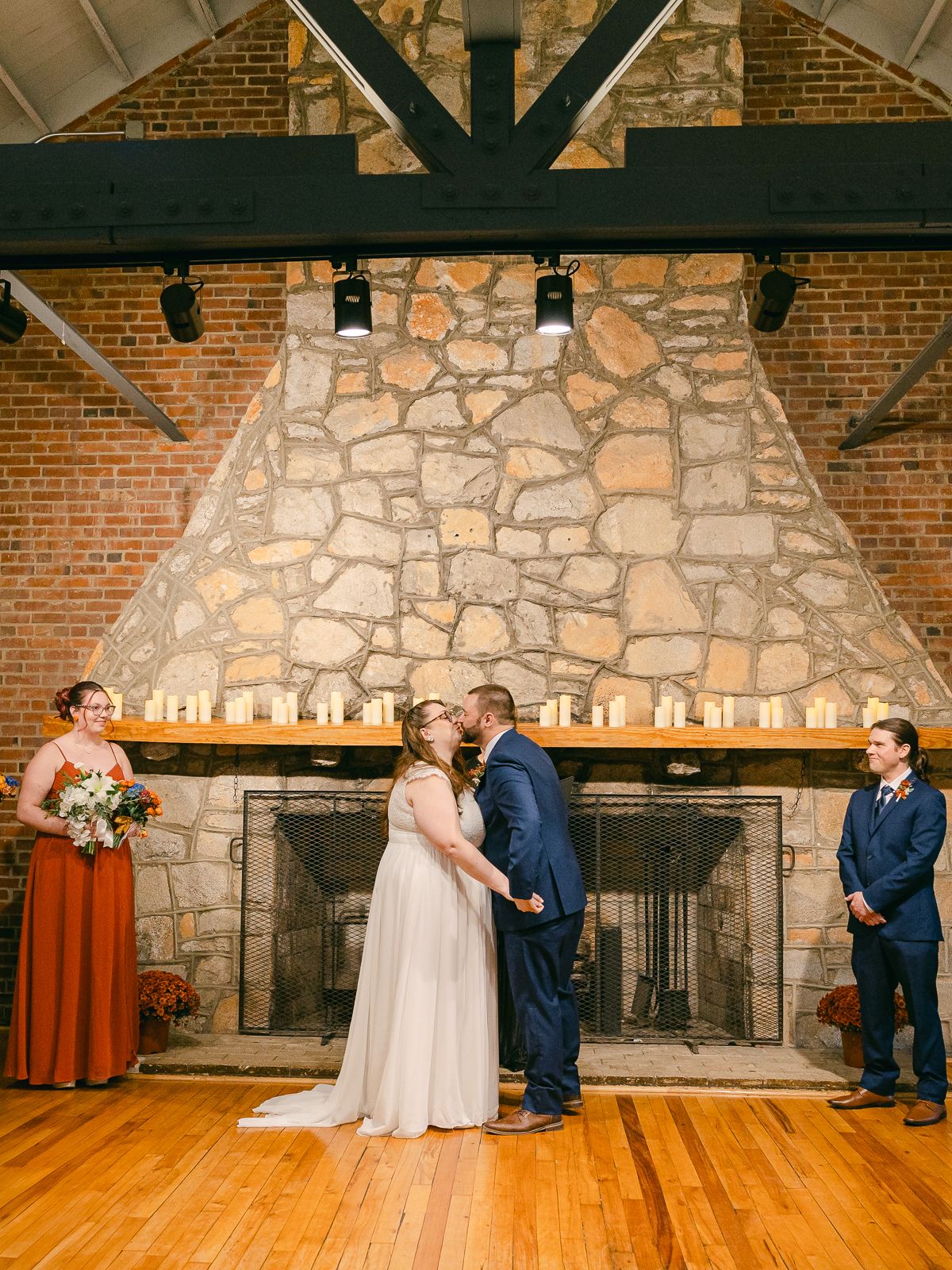 Candid Golden Hour Portraits, romantic fall wedding in Raleigh at Durant Nature Preserve, captured by Asheville photographer Kalli Hicks.