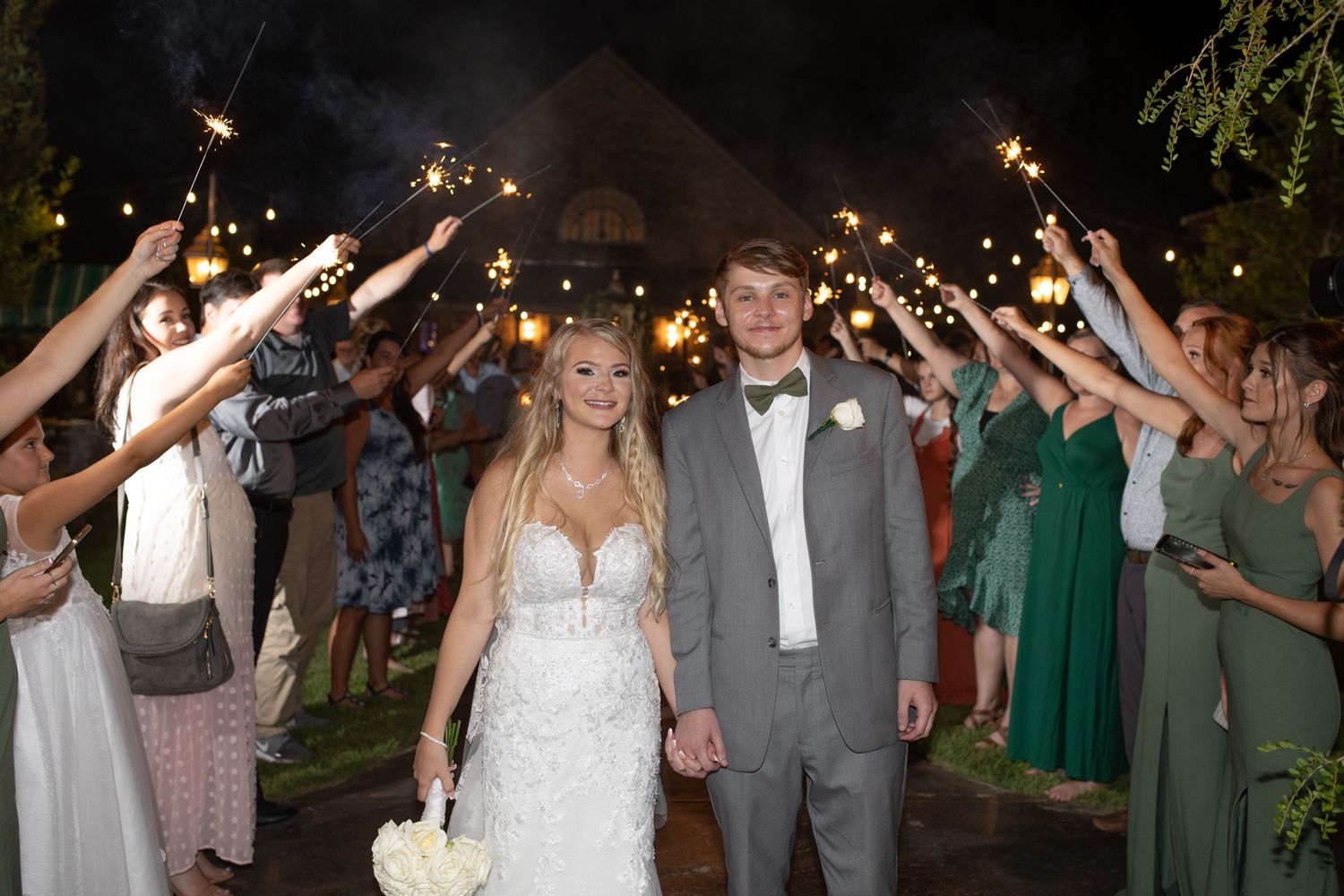 Bella Sera Gardens Sparkler Exit Alabama Wedding Photographer
