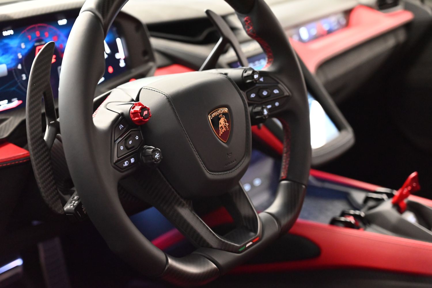 Detailed view of the bespoke interior, combining luxury and cutting-edge technology.