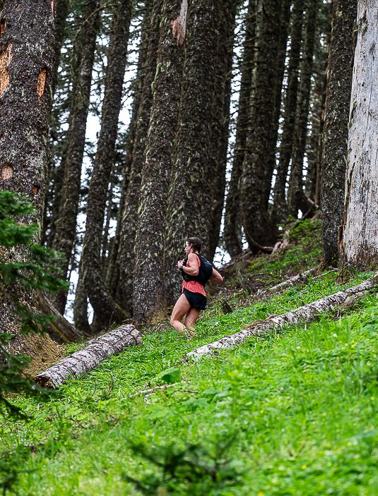 Mary's Peak trail running captured by Eugene Oregon race photographer Mike Norton.