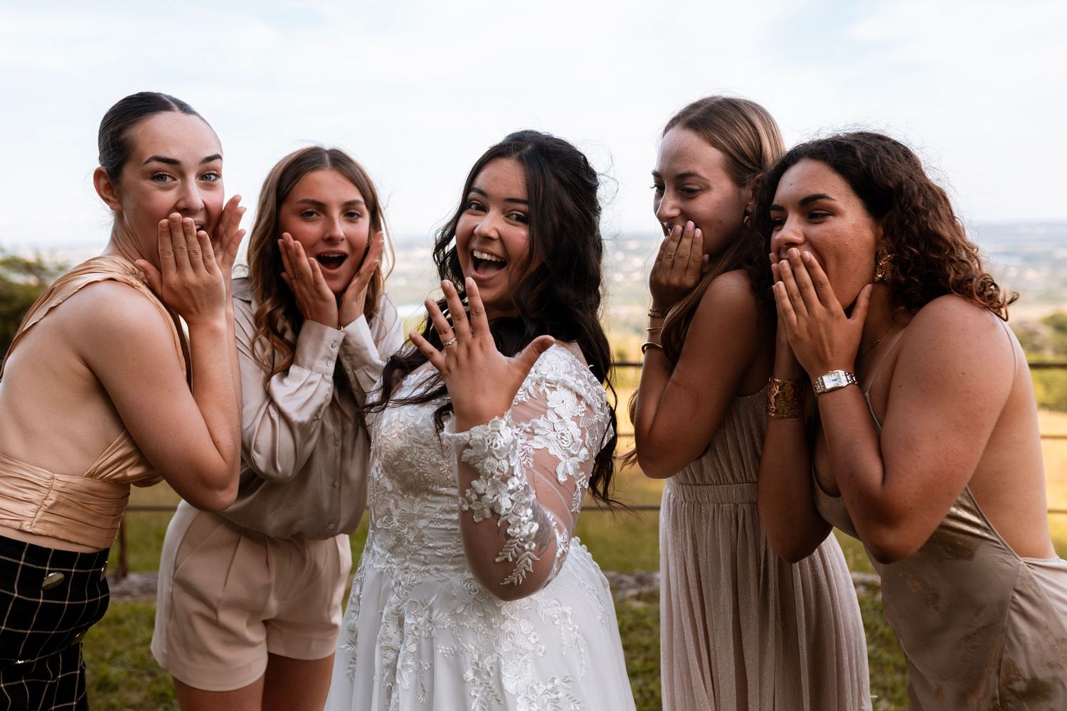 Photos de groupe cérémonie de Mariage dans le Beaujolais