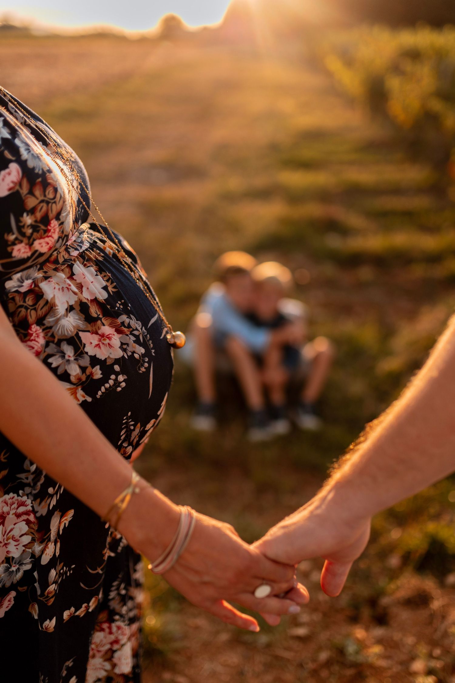 Séance photo grossesse, Mini-séance dans les vignes
