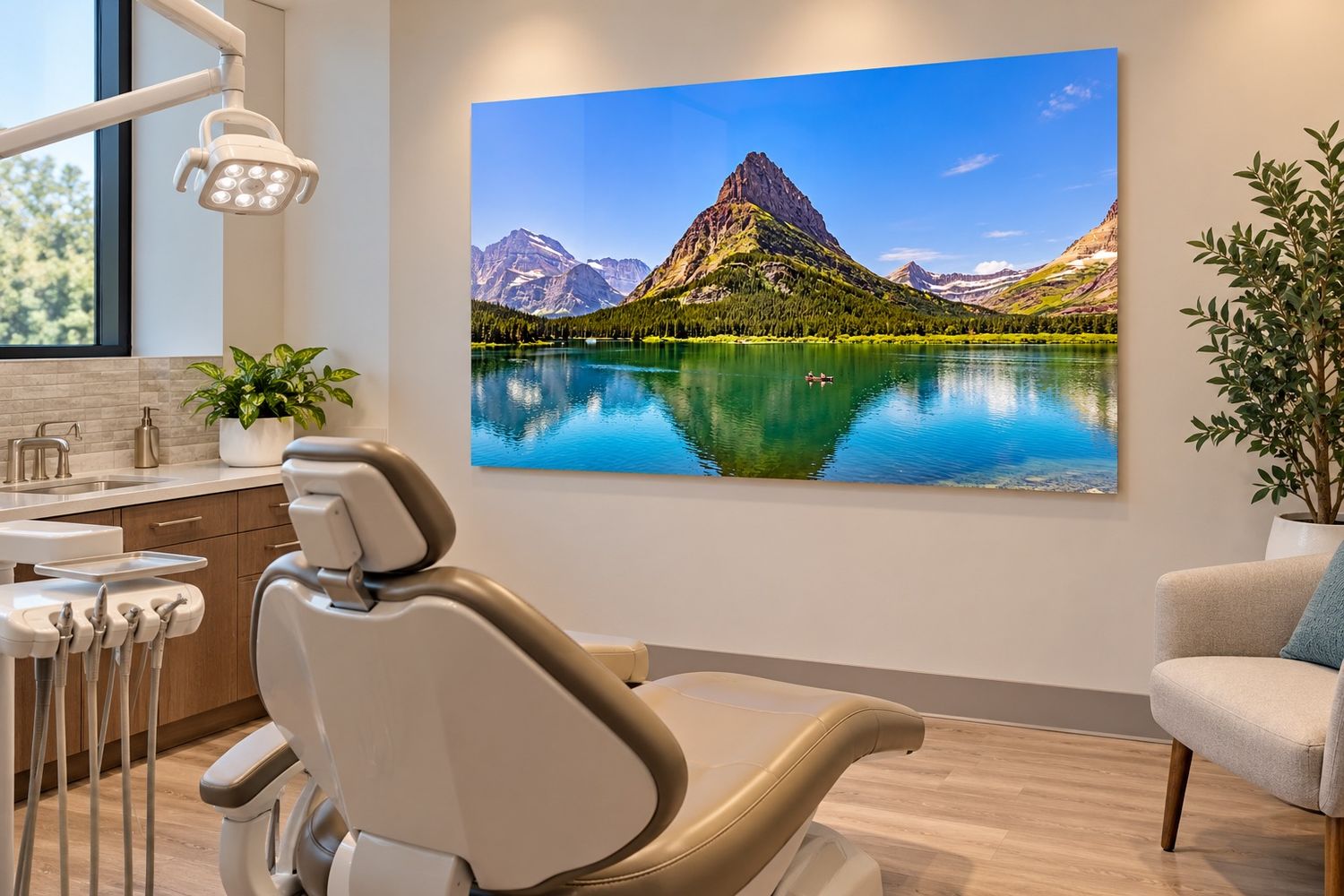 Dental office mock up landscape for Glacier National Park.