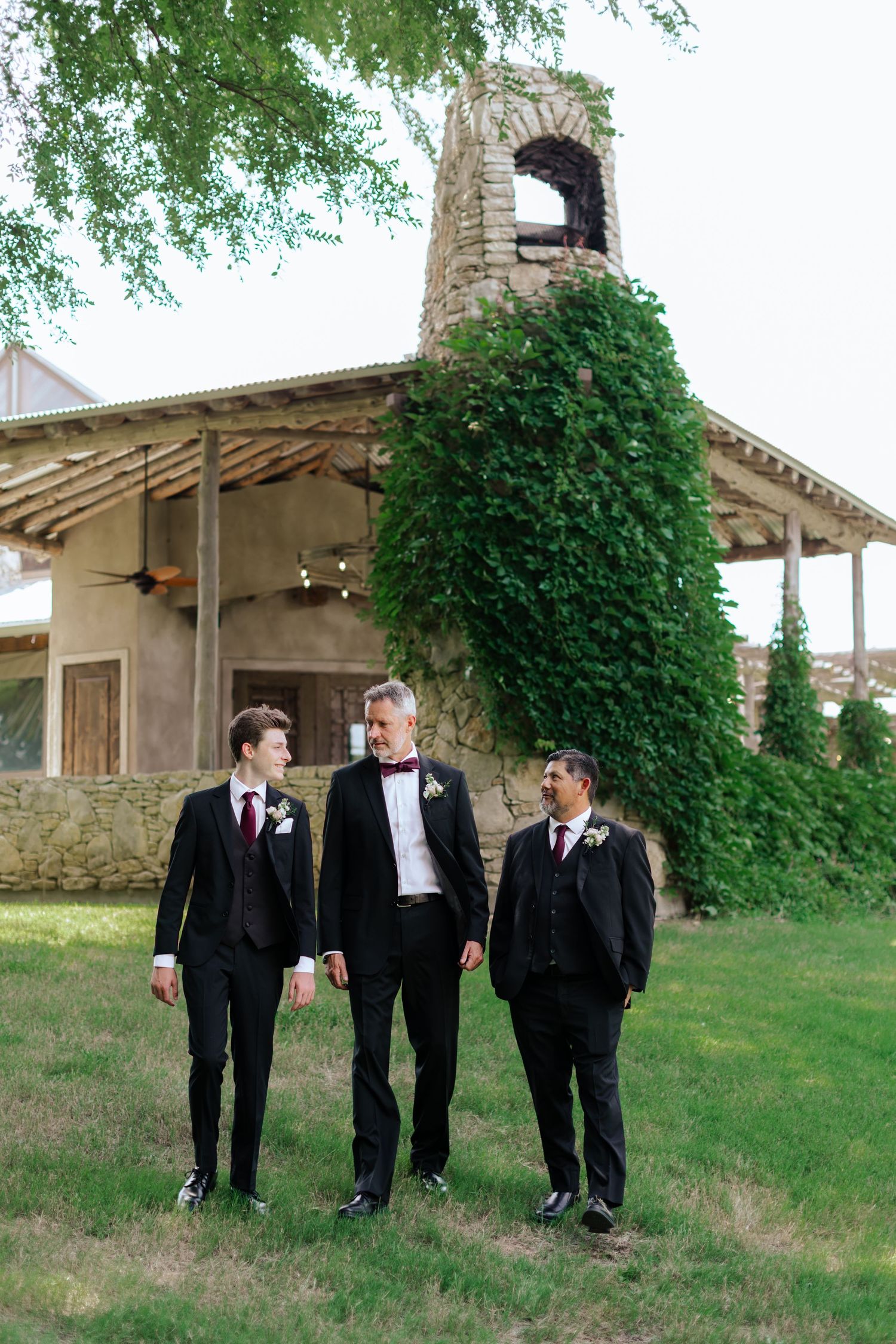 groom and groommens portraits in Tuscany Italy like venue - classic wedding captured by Texas-based photography team jocy