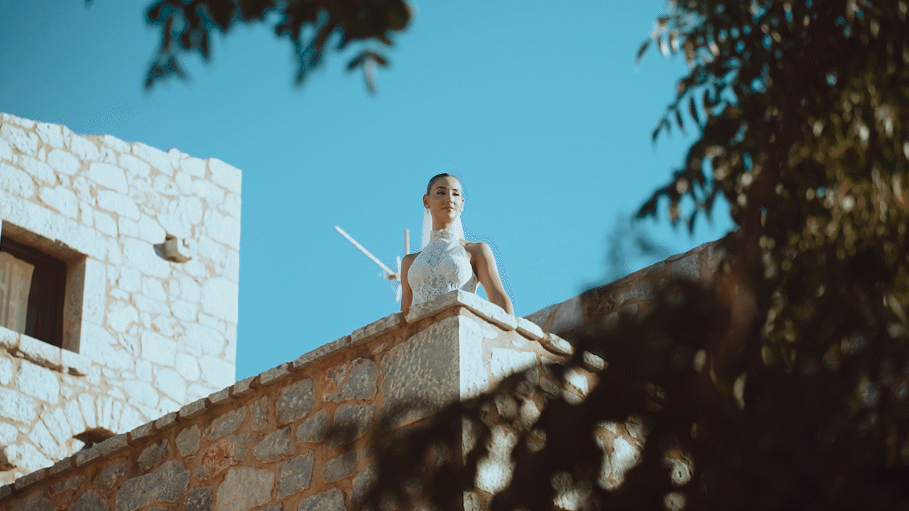Beautiful bride, cinematic shot