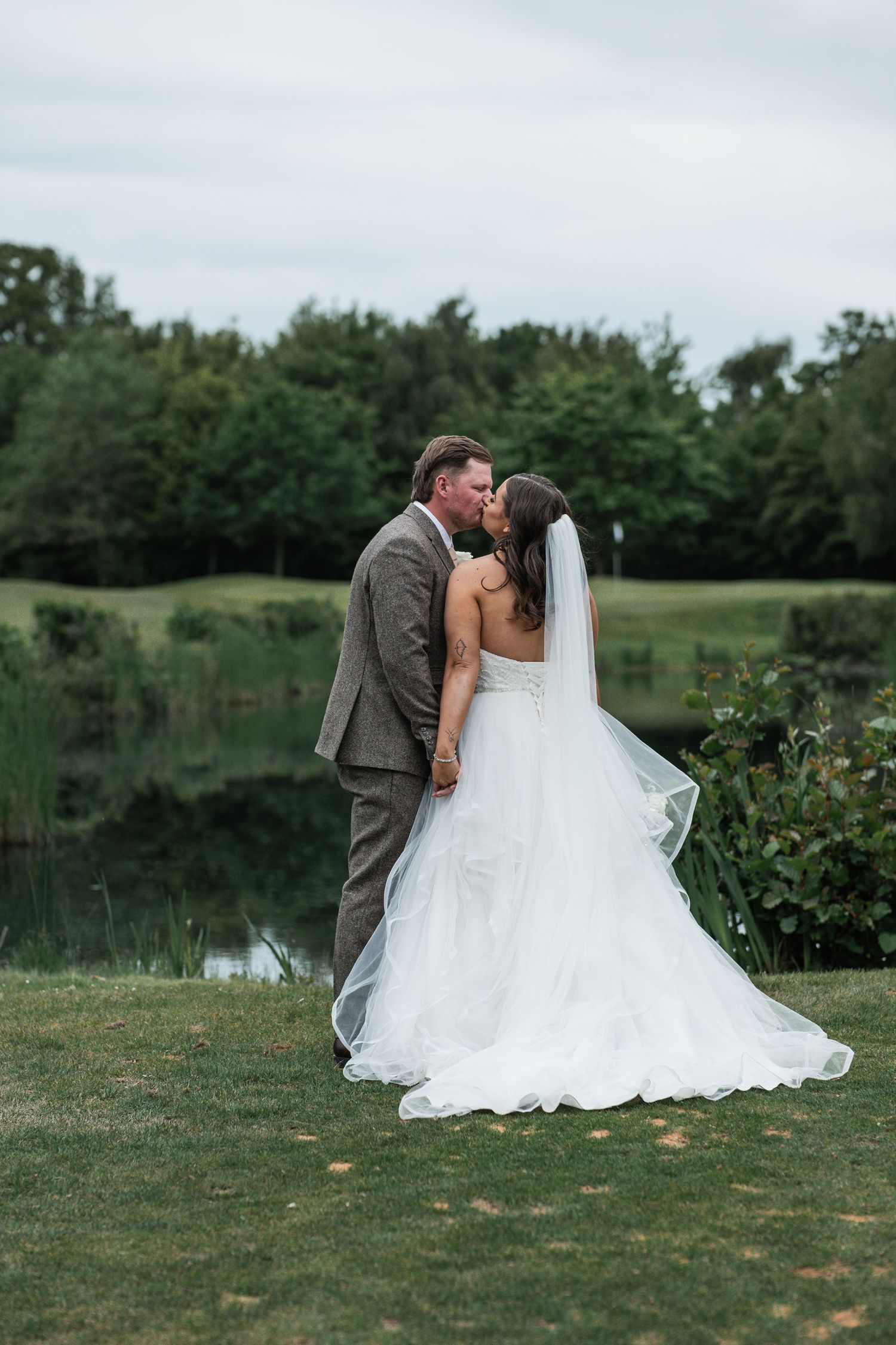 Essex bride and groom portrait