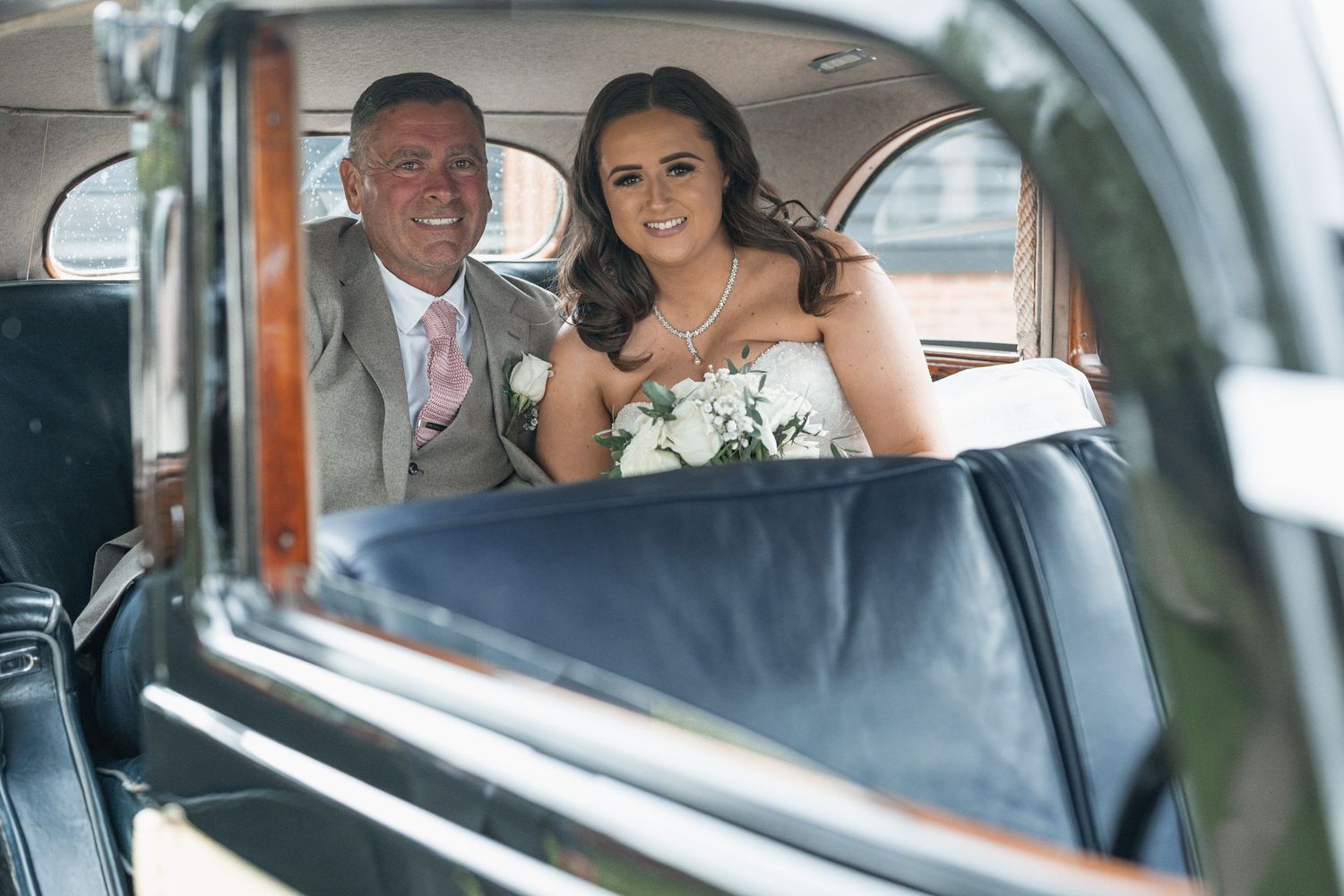 Essex bride and father of the bride