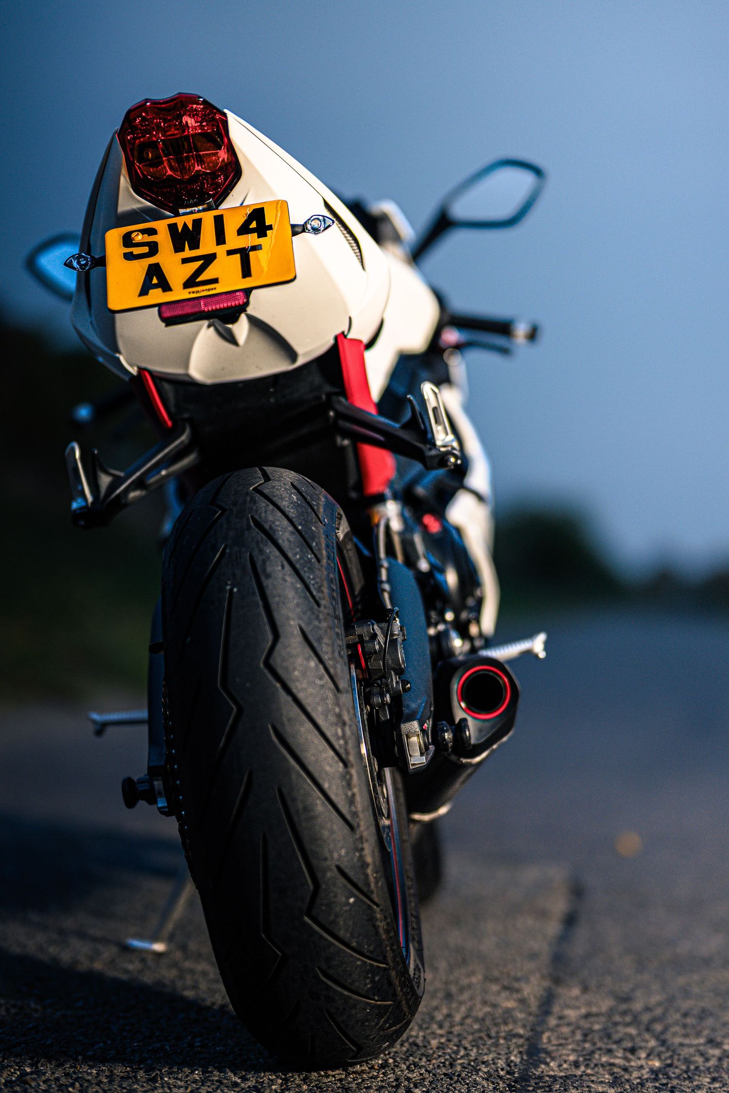 Motorbike rear end, automotive photoshoot in Essex