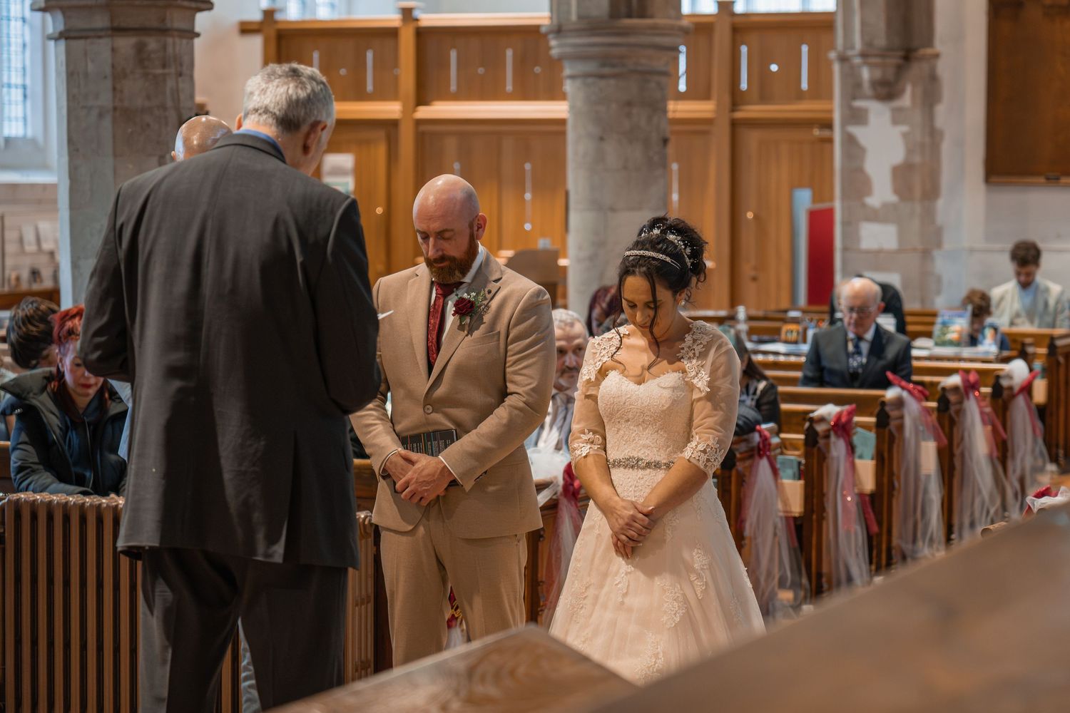 essex bride and groom church wedding