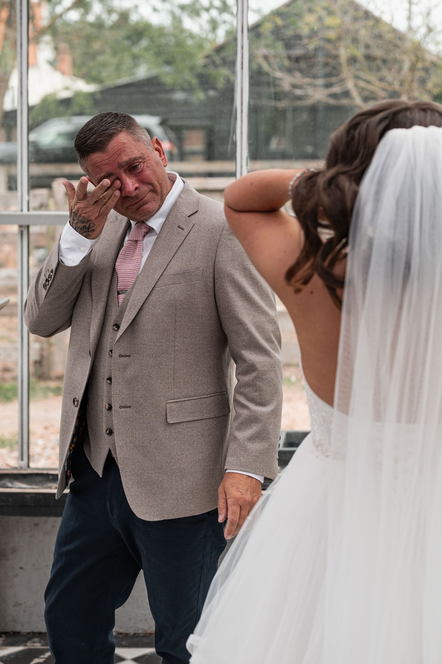 Essex bride and father of the bride wedding
