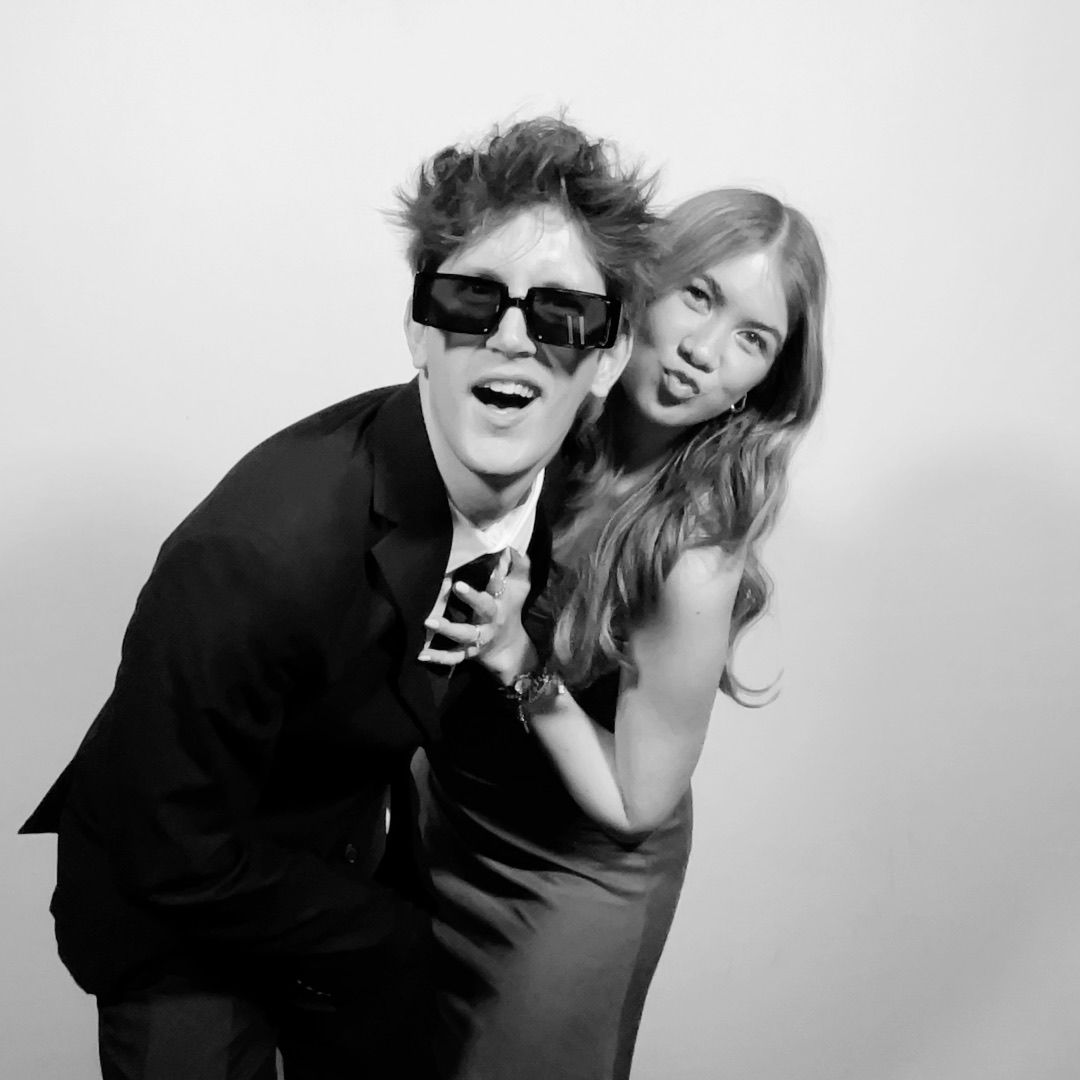 Guests posing in the Twist Photo Booths photo booth at a Phoenix, AZ wedding