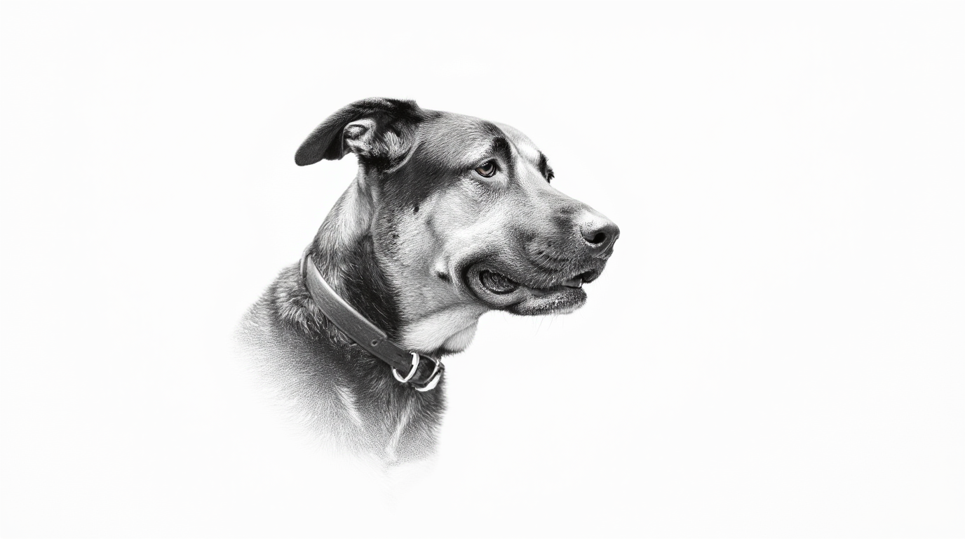 Pencil sketch of beloved dog, hand crafted, beloved portrait for lasting memories
