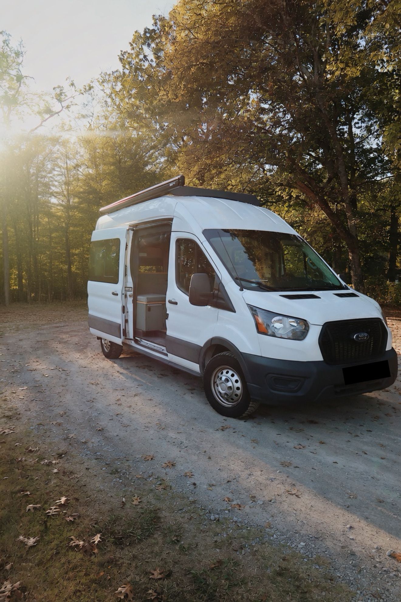 Renovated camper van featured in a promotional video