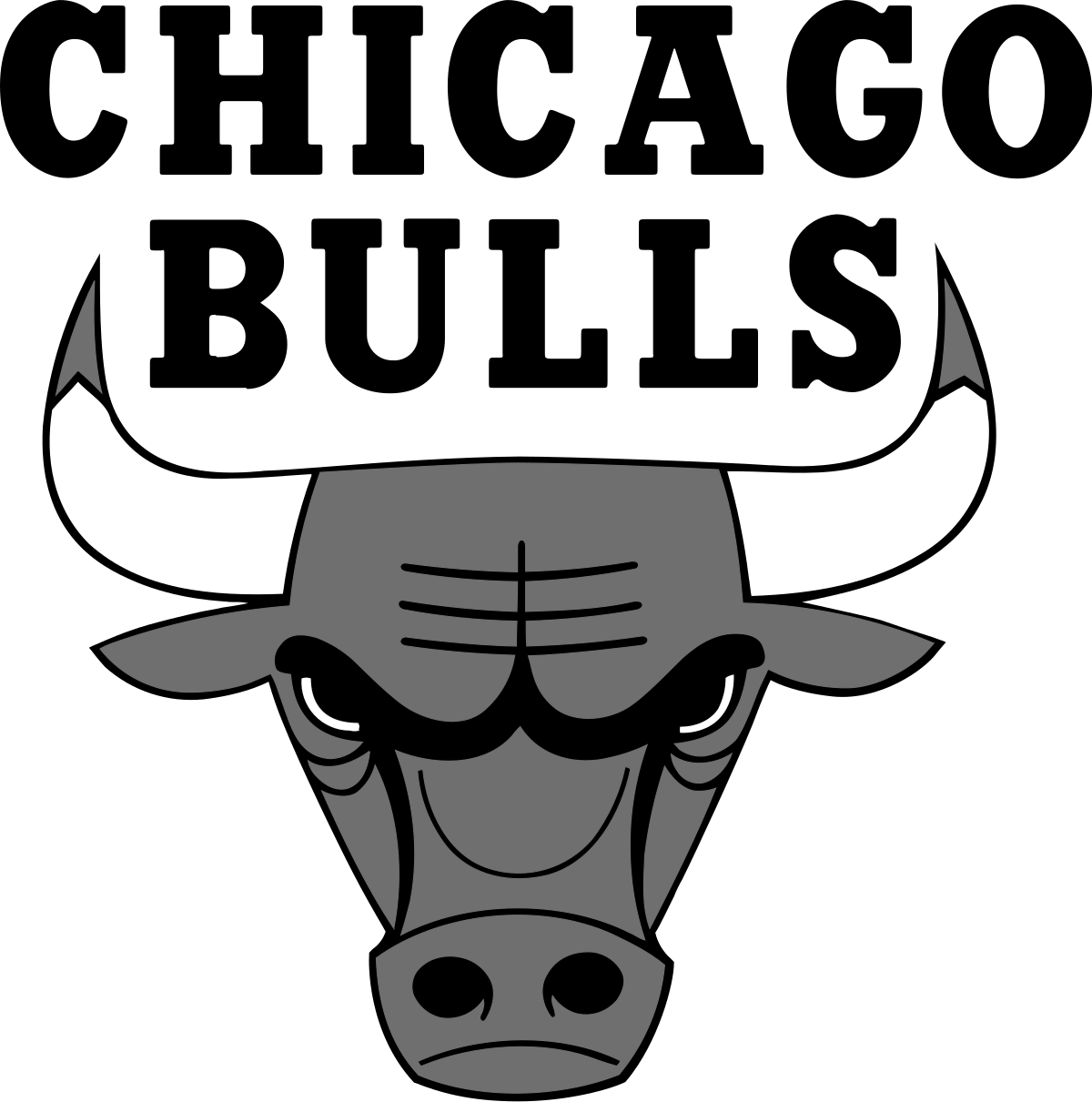 Stylized bull head logo designs in black and white showing different angular variations.
