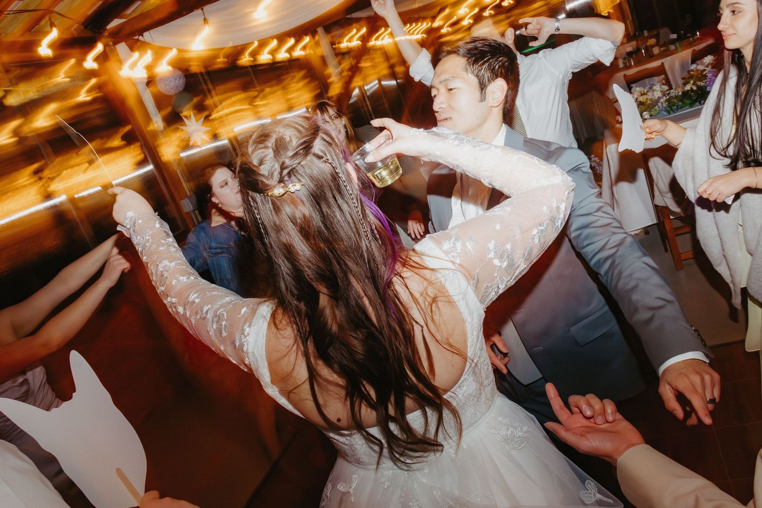 Flash wedding photography