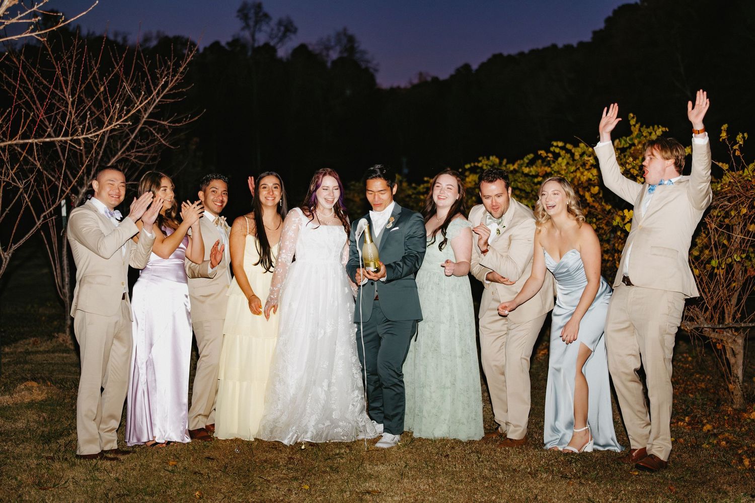 Flash wedding photography