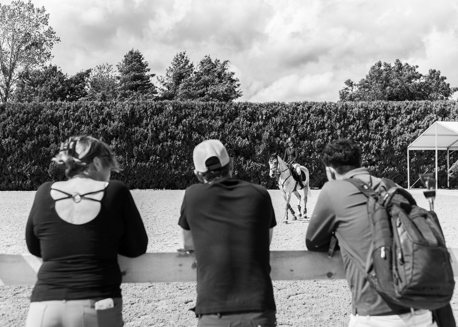 Jumper rider competing at The Hampton Classic Horse Show in Bridgehampton, NY