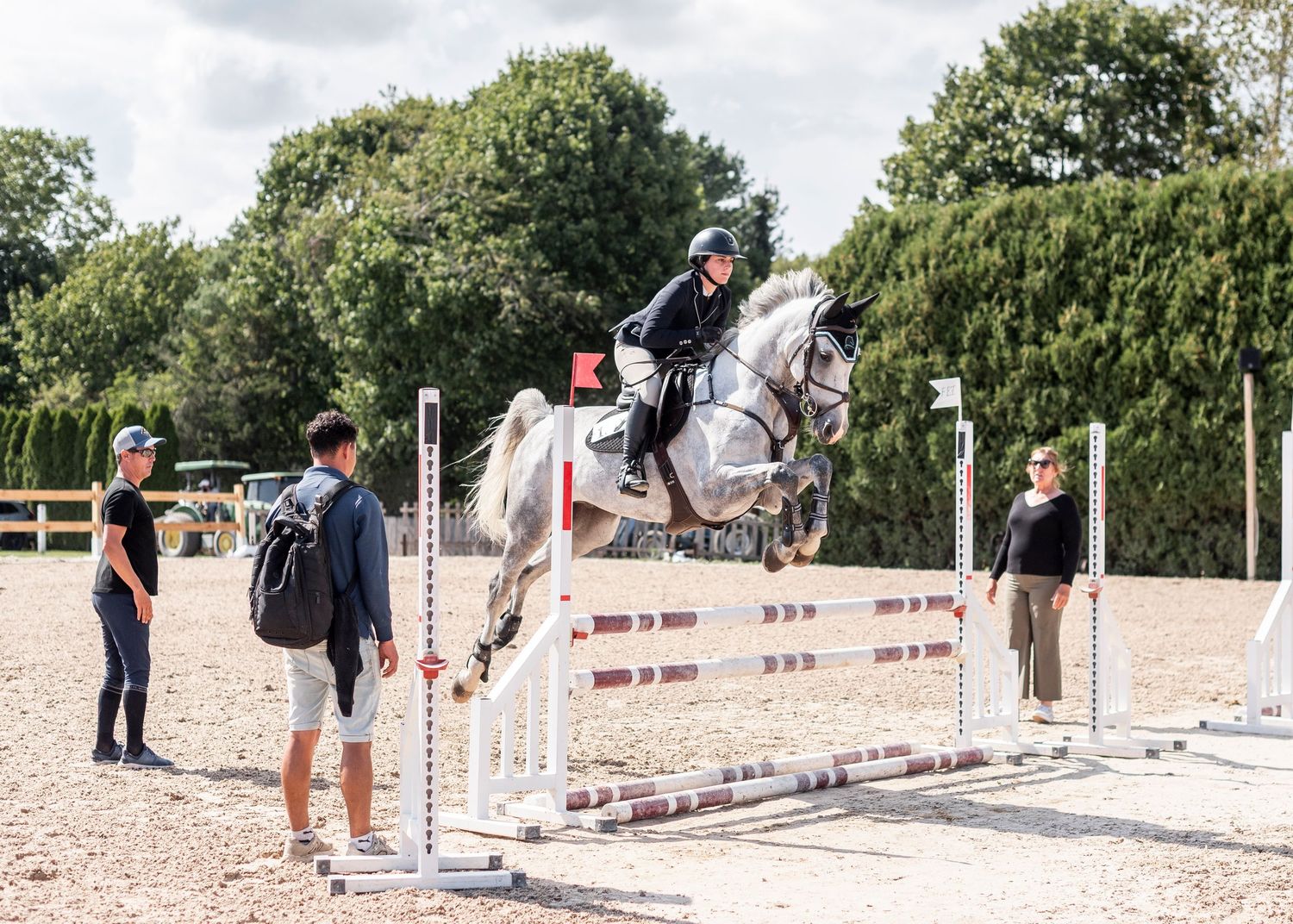 Jumper rider competing at The Hampton Classic Horse Show in Bridgehampton, NY