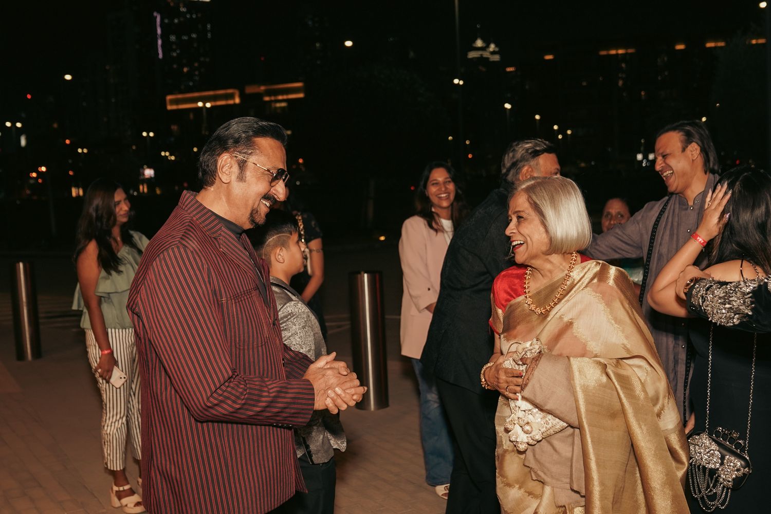 Indian Bollywood actors during the wedding season in UAE
