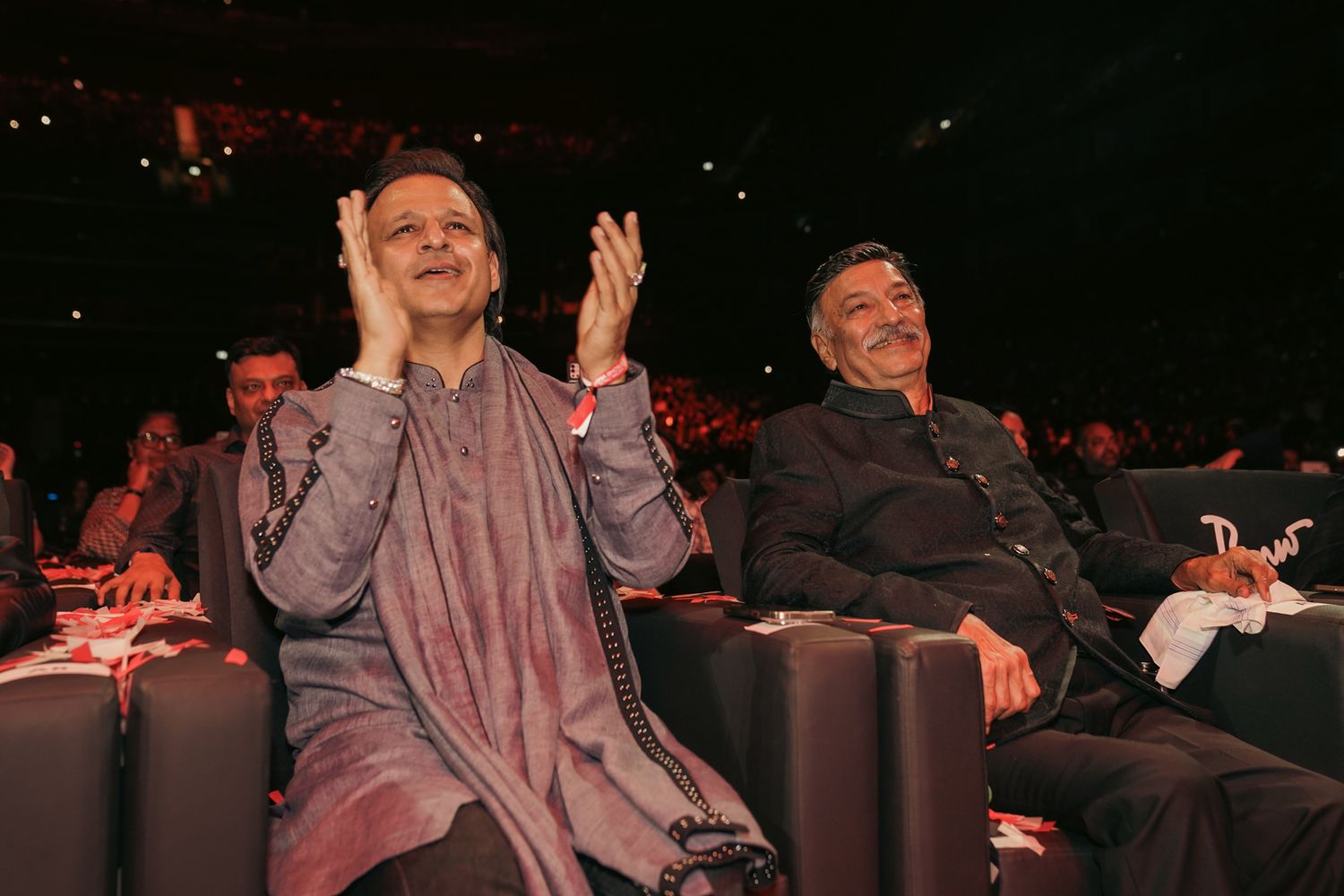 Vivek Anand Oberoi is an Indian actor and businessman based in Dubai, UAE. The son of actor Suresh Oberoi, they both are in one frame.