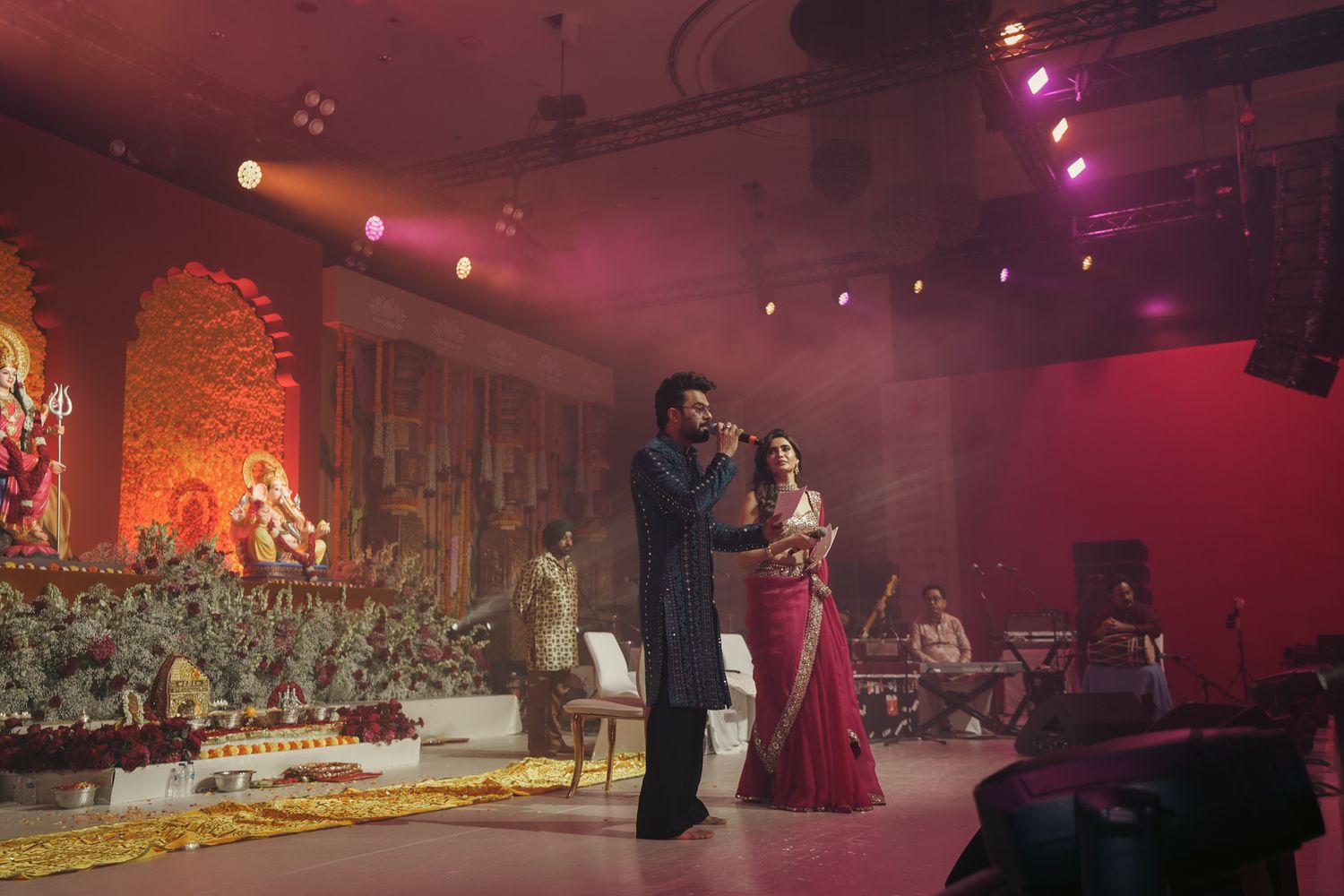 Pooja event at Dubai with well-known indian ancor