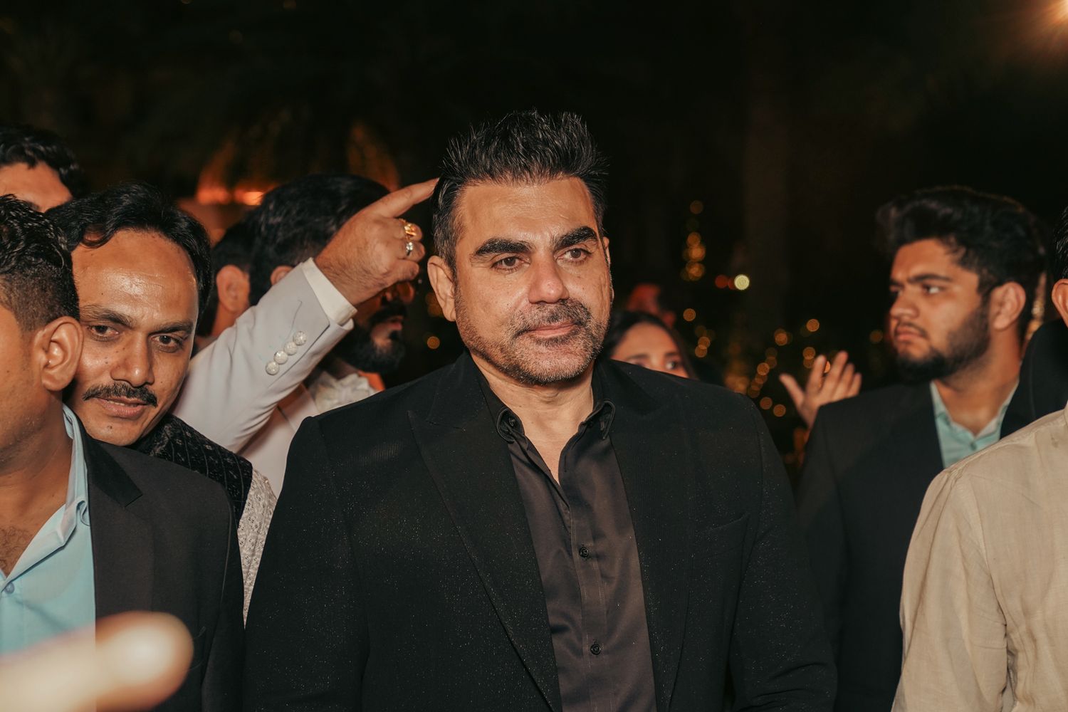 Legendary Arbaaz Khan gracing a luxury wedding event with a powerful performance and unforgettable presence.