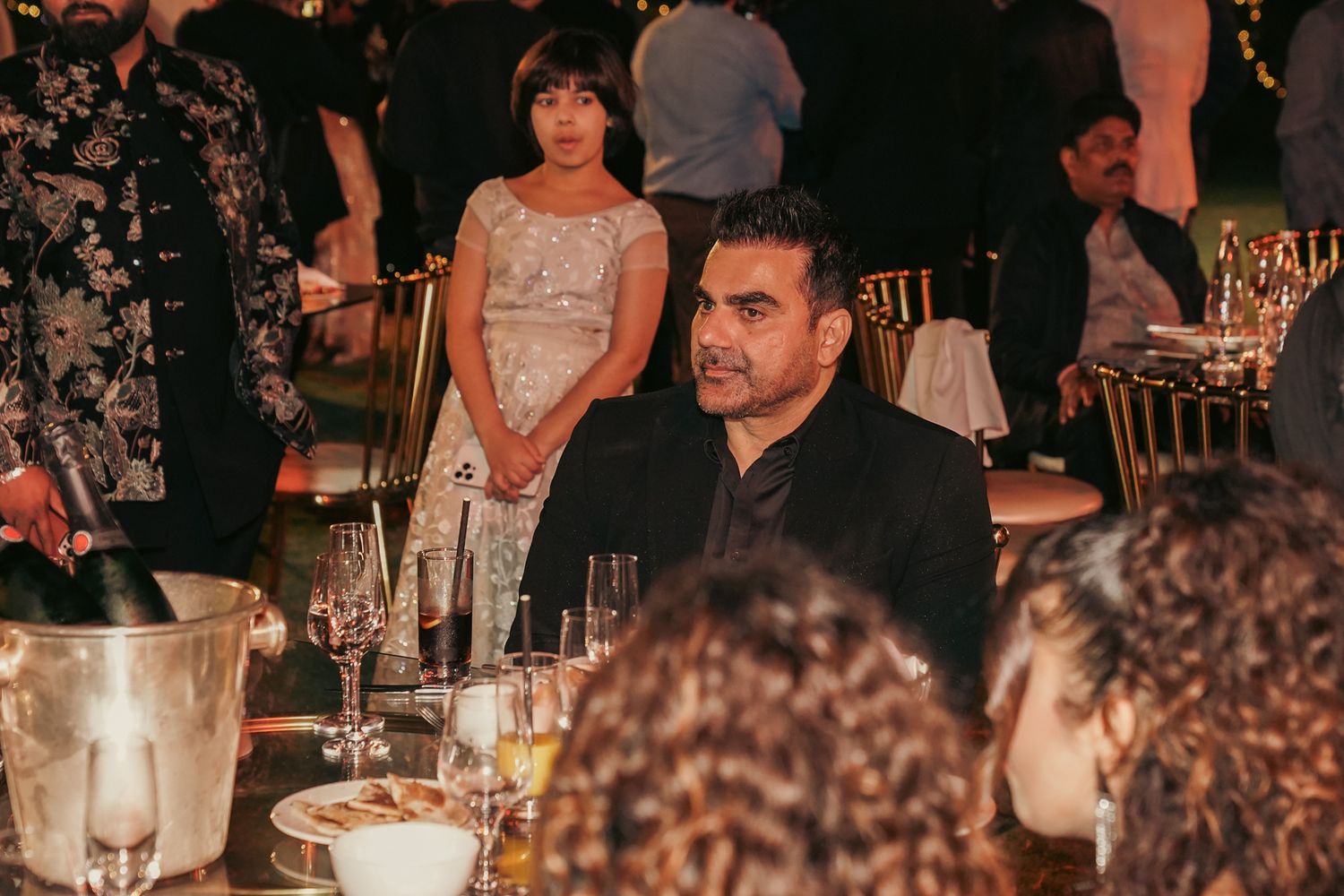 Legendary Arbaaz Khan gracing a luxury wedding event with a powerful performance and unforgettable presence.