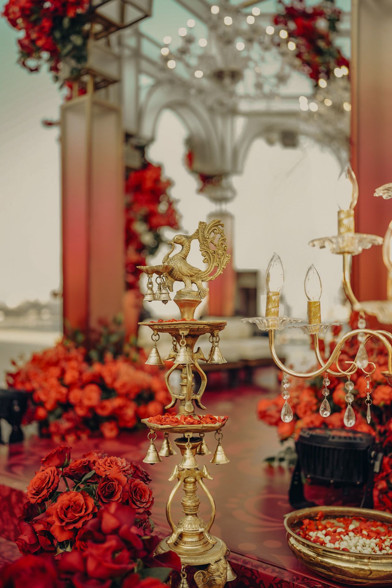 Red roses are the best combo to fill your wedding moments so beautiful Indian Pakistani Weddings
