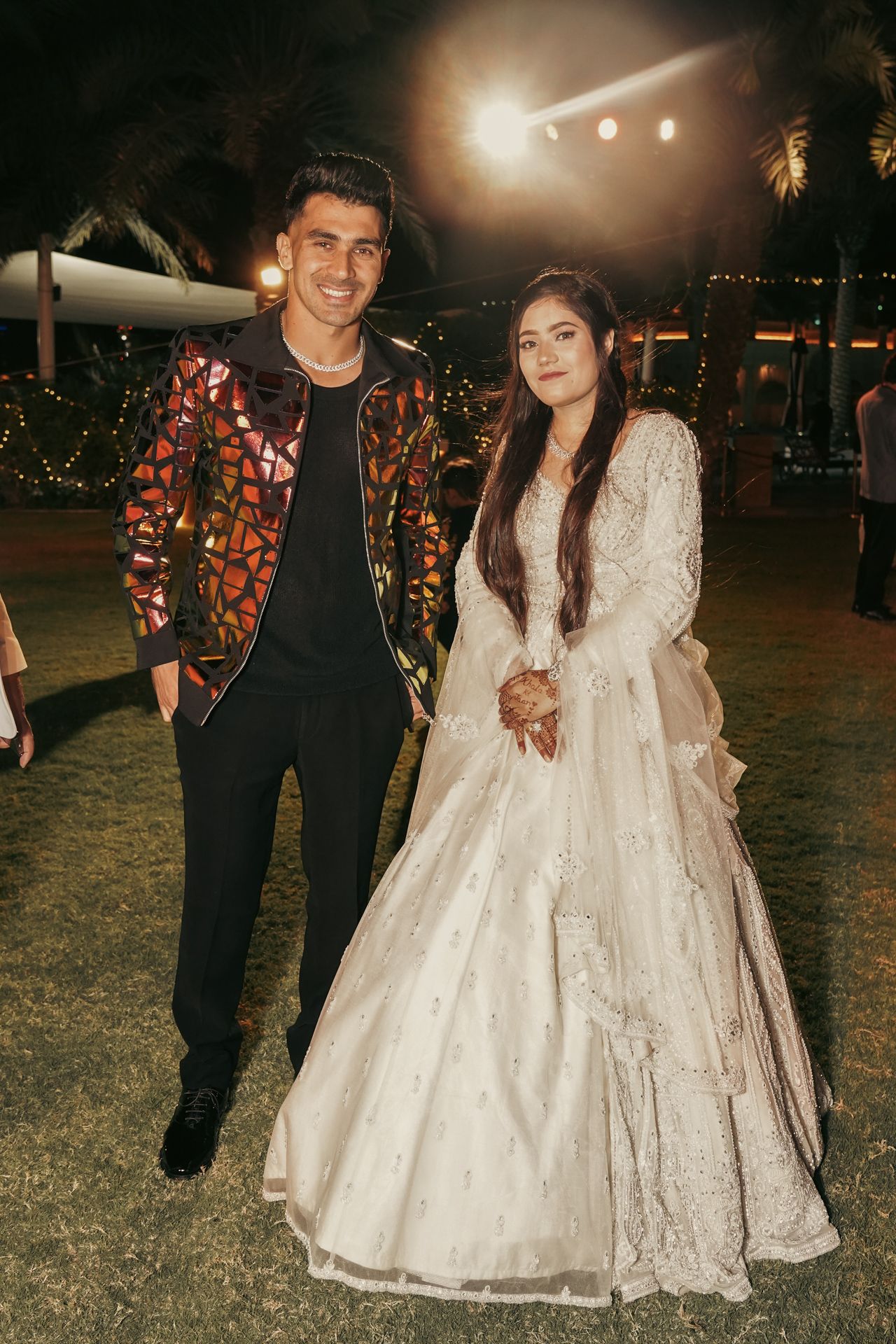 Cricket fan moment during the wedding function in The Address hotel Dubai