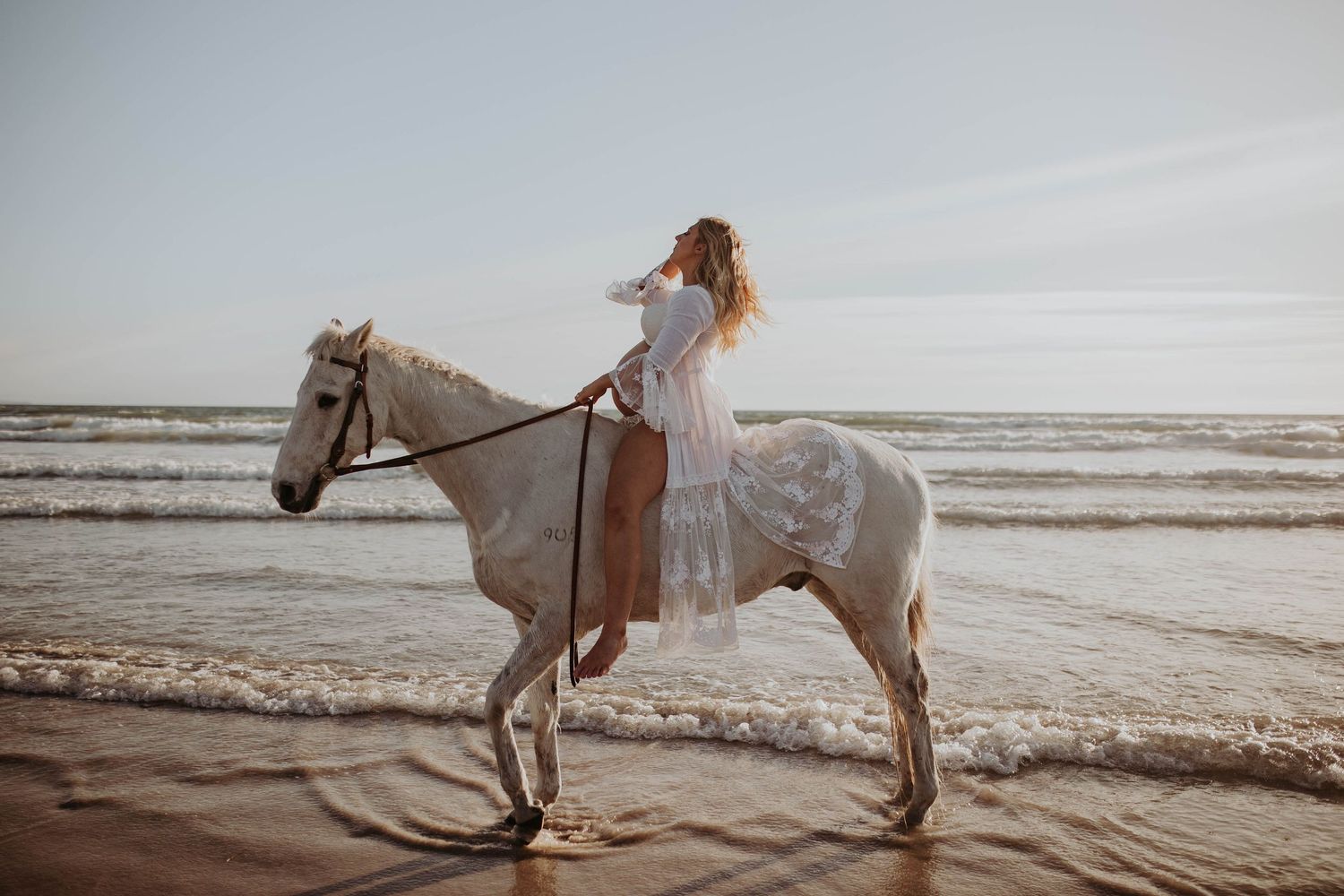 Pregnant lady sitting on a horse. Adelaide, South Australia - Raised by Water Photography