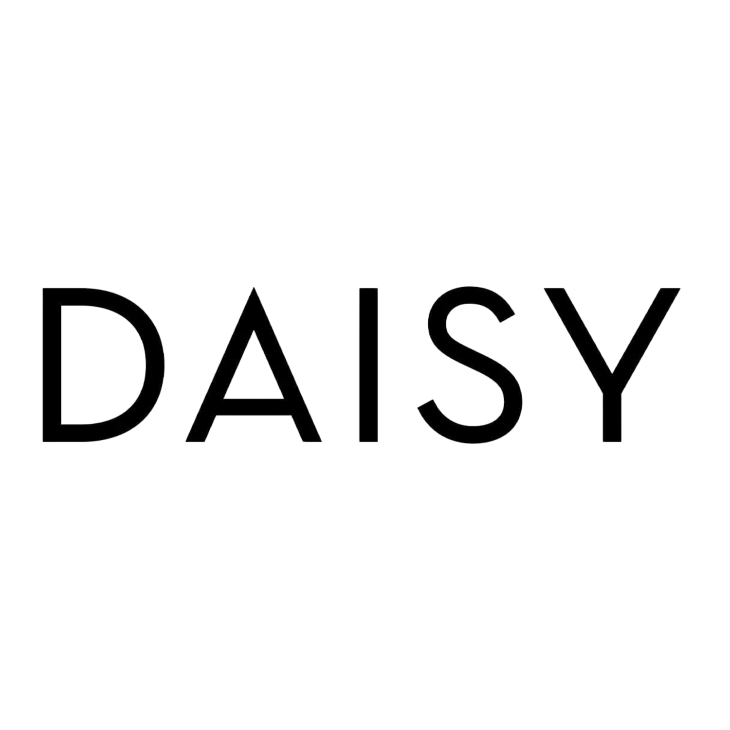 Daisy brand logo displayed in bold black sans-serif typography on a clean white background.