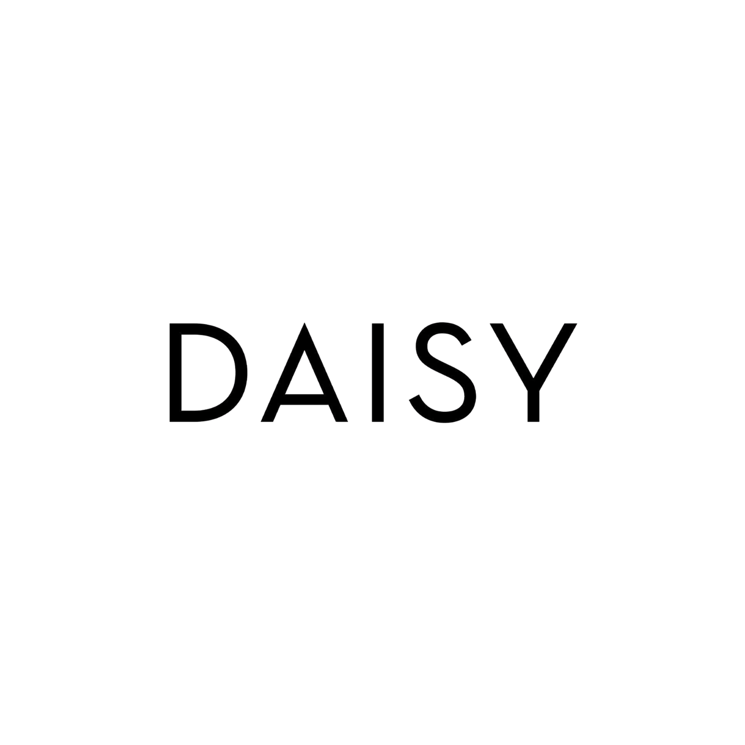 White text reading 'DAISY' in a minimalist font against a black background.