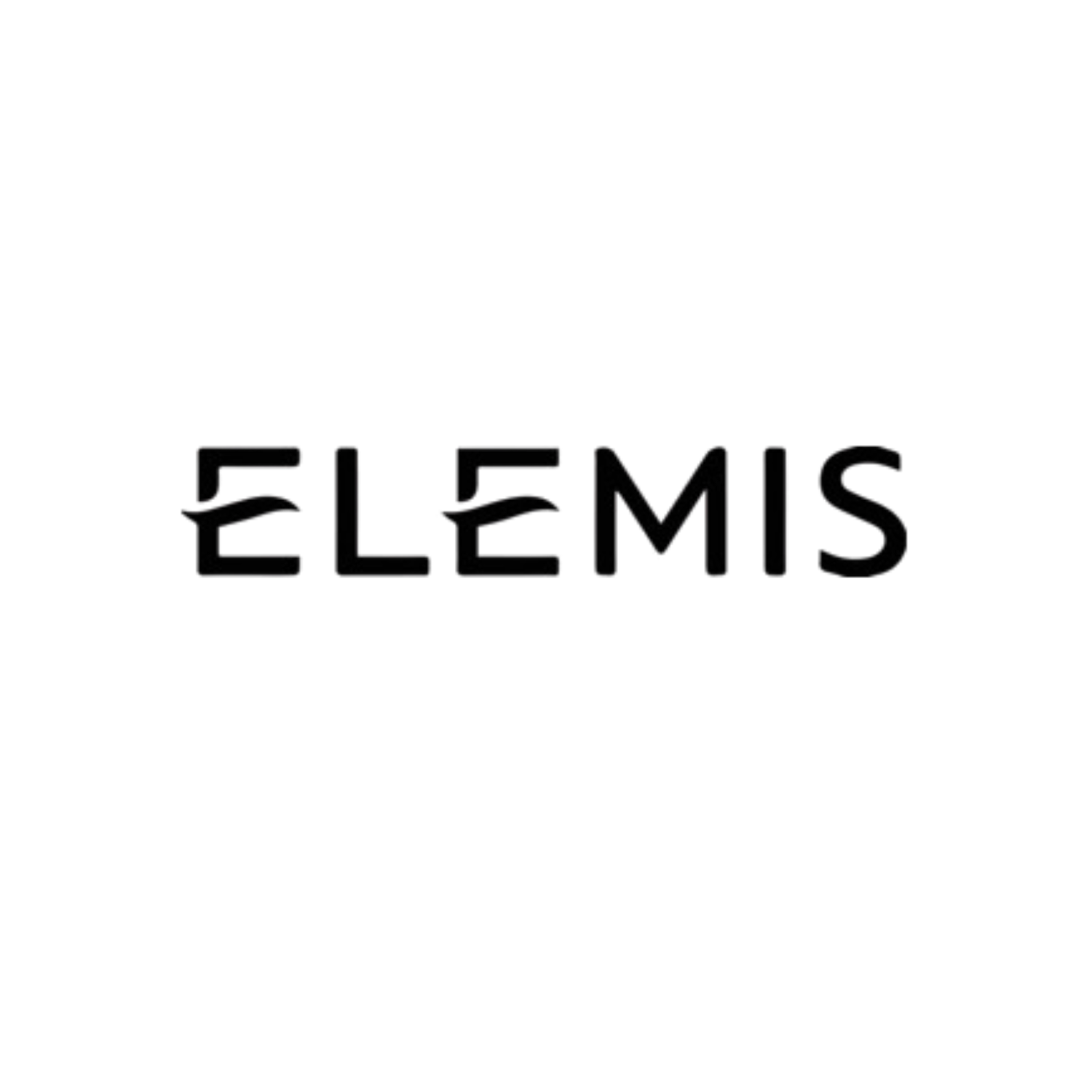 ELEMIS luxury skincare brand logo in bold black sans-serif font on white background.