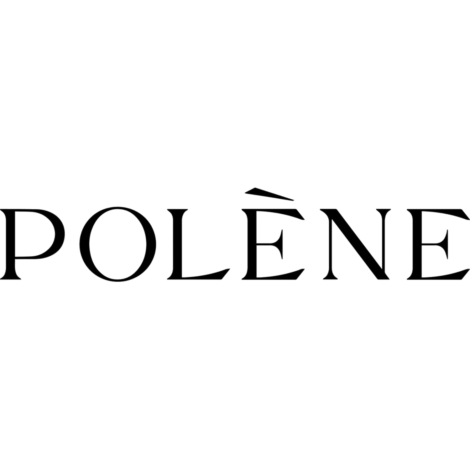 Polène luxury fashion brand logo in elegant black serif typography on white background.