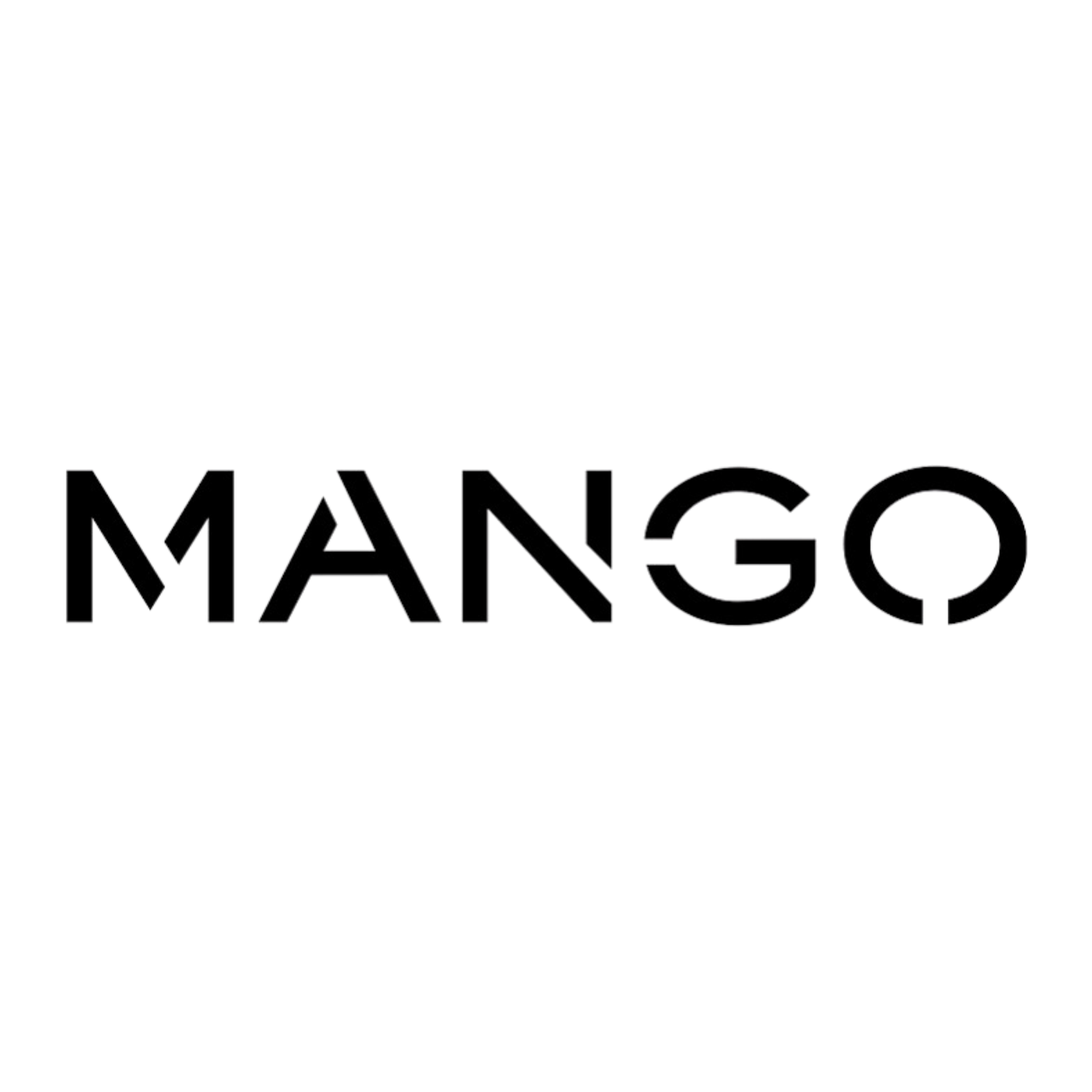 MANGO fashion brand logo in bold black text on white background.