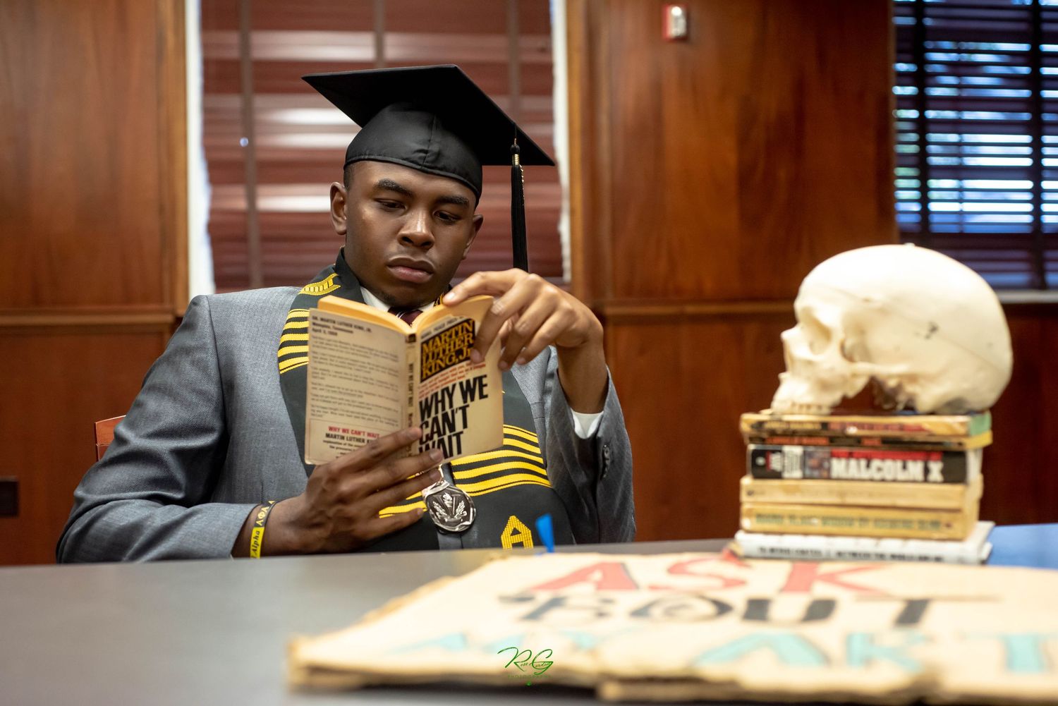 Black male graduation photos 
Morehouse College