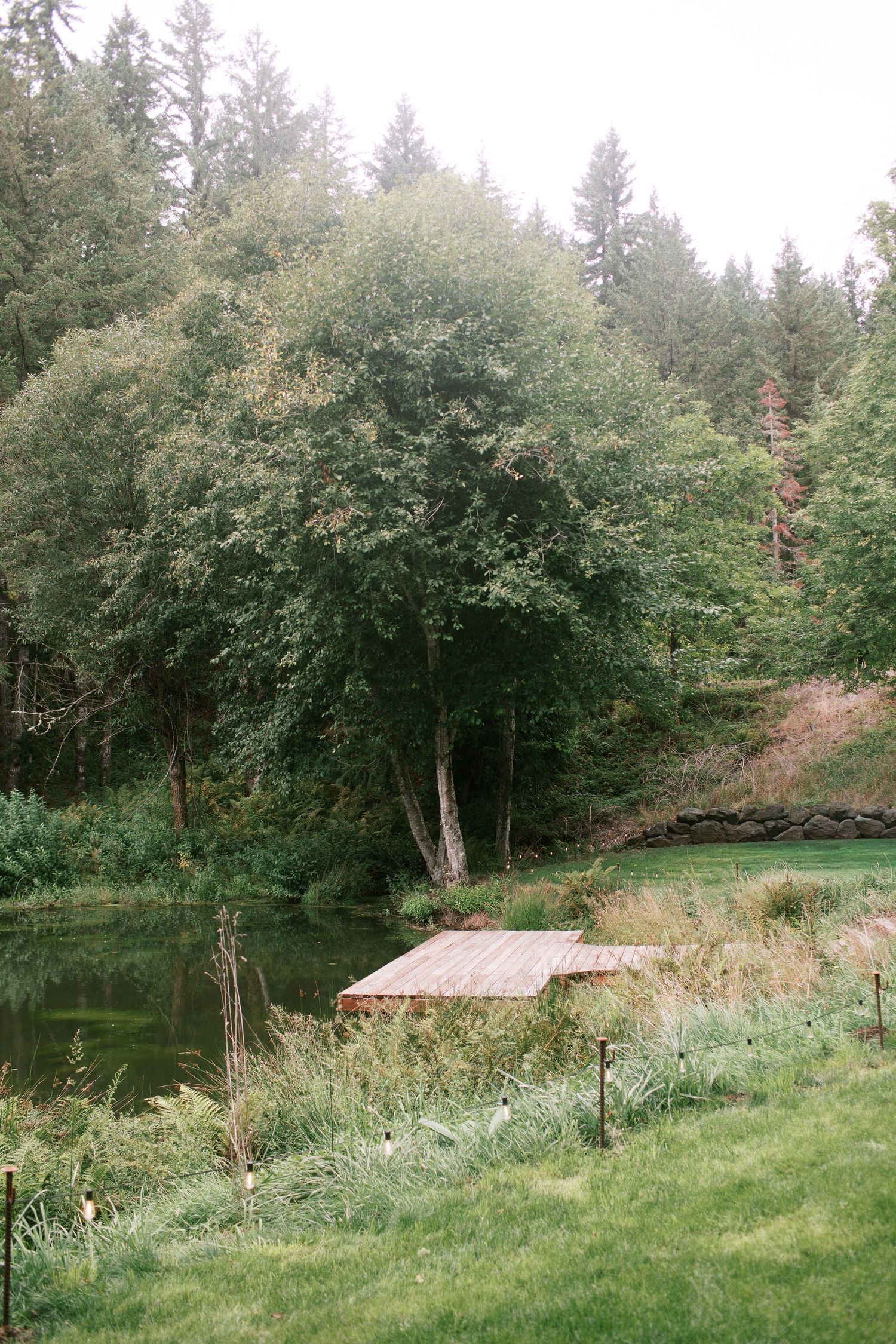 The Pond at Elk Meadows wedding venue in Oregon on 35mm film - Adrianna Elizabeth Photography.
